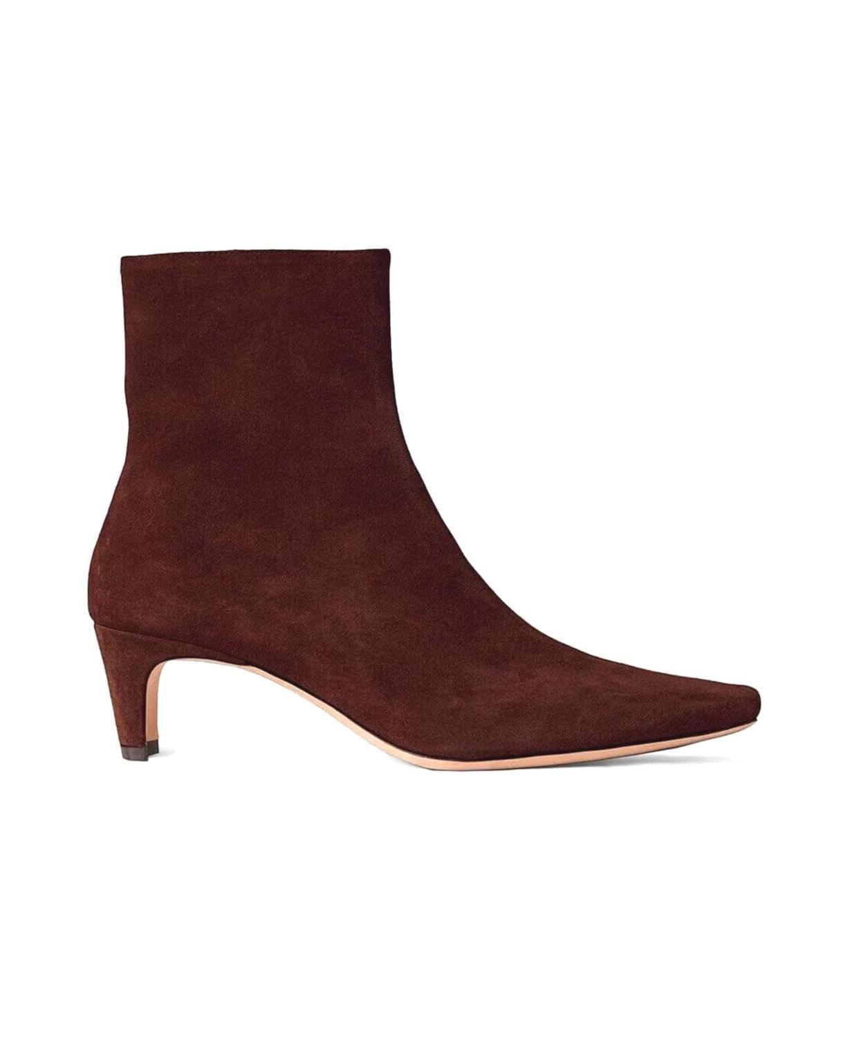 STAUD Wally Suede Boot in Brown Lyst