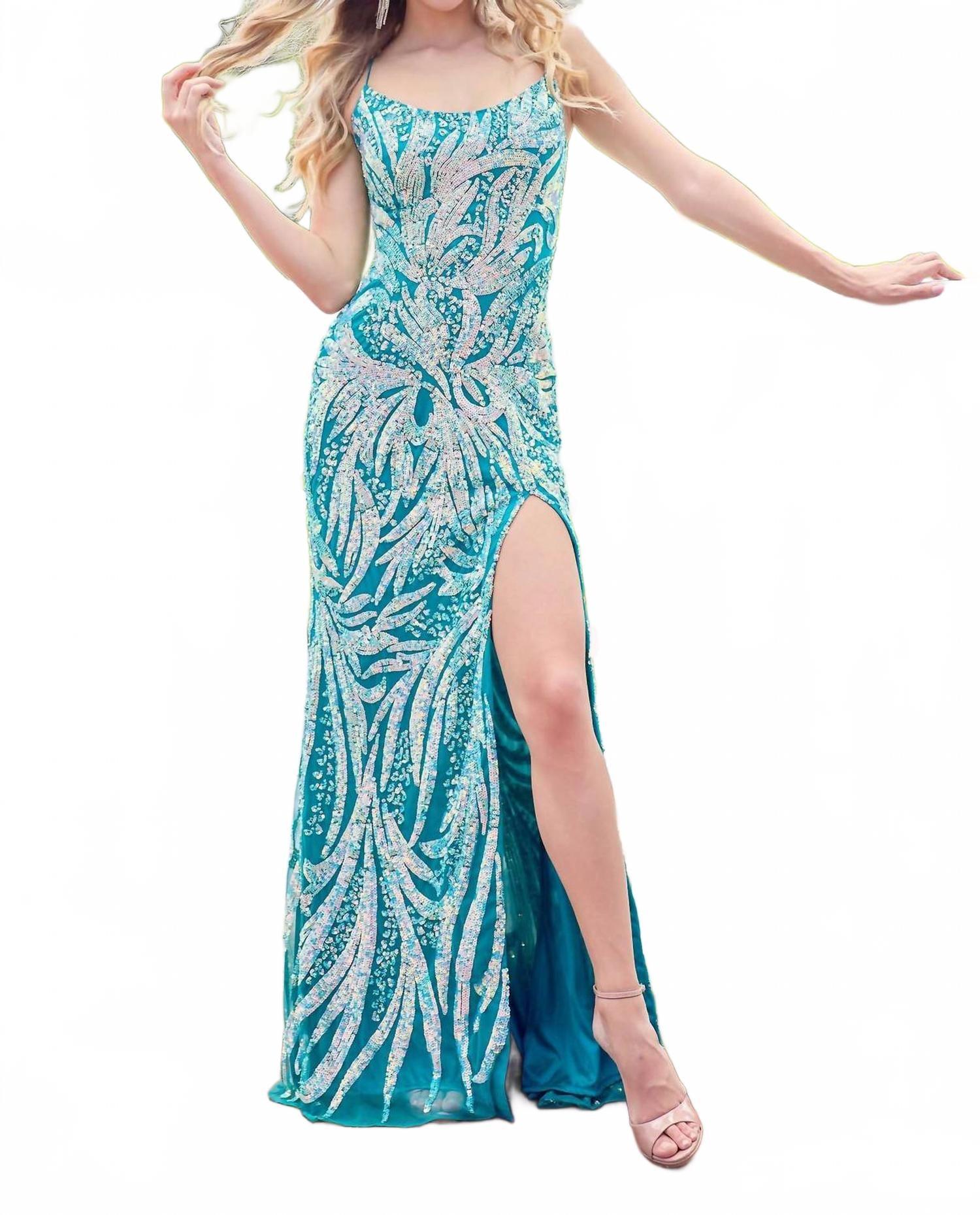 lyst formal dresses Tracy Studio CRYSTAL - EMBELLISHED LONG SLEEVE BODYCON FULL DRESS