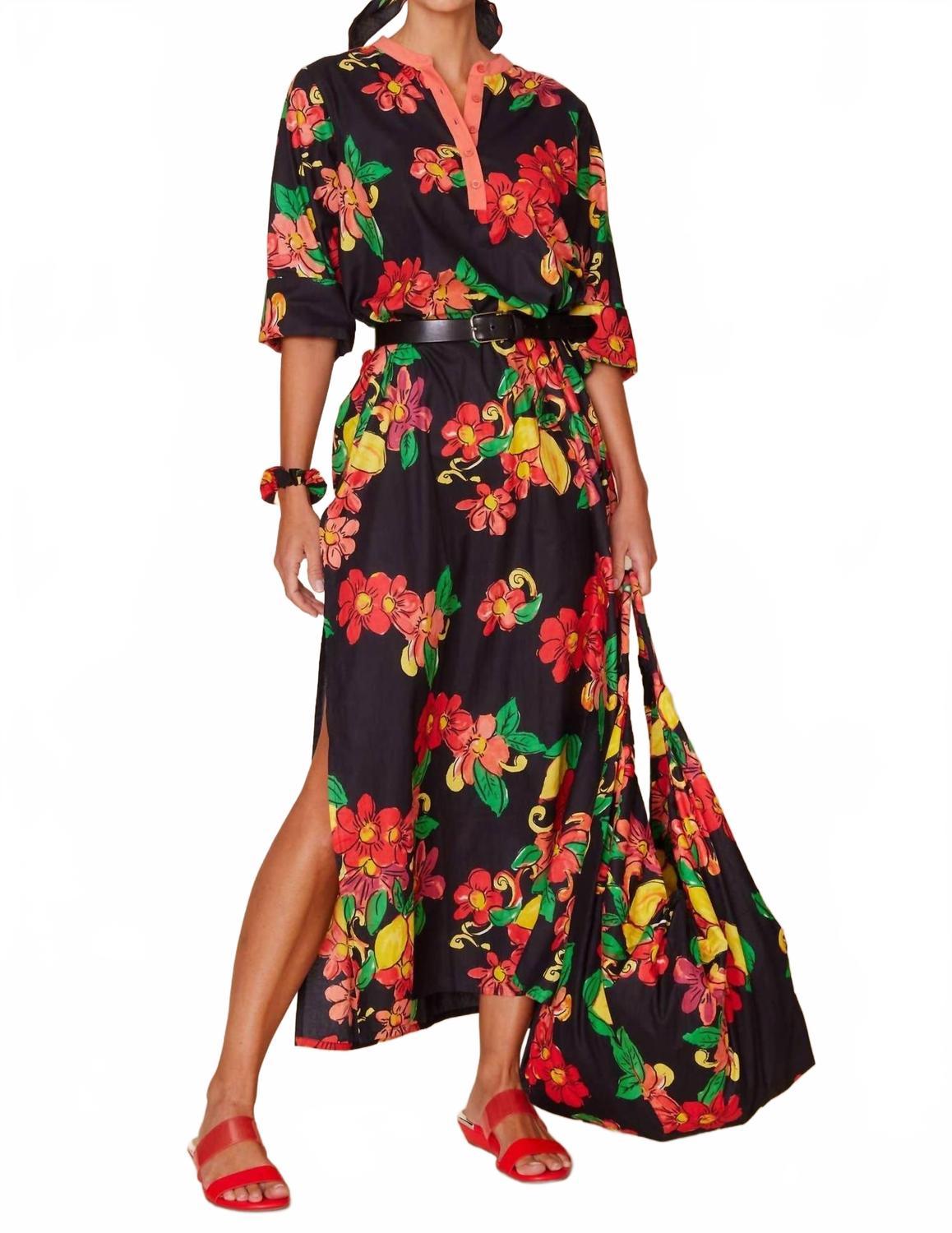 MODAPOSA Elina Printed Kurta Maxi Dress in Red | Lyst