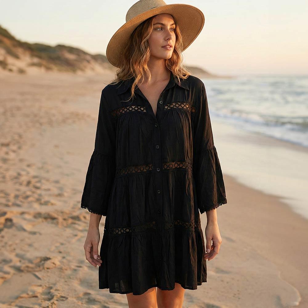 chinese dress ladies Black Lace Maxi Dress main image 1