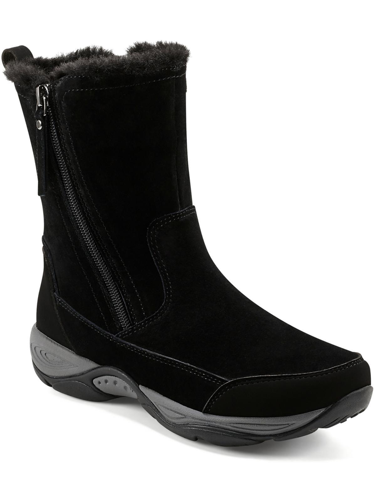 Easy Spirit Exparunn Suede Faux Fur Winter & Snow Boots in Black | Lyst