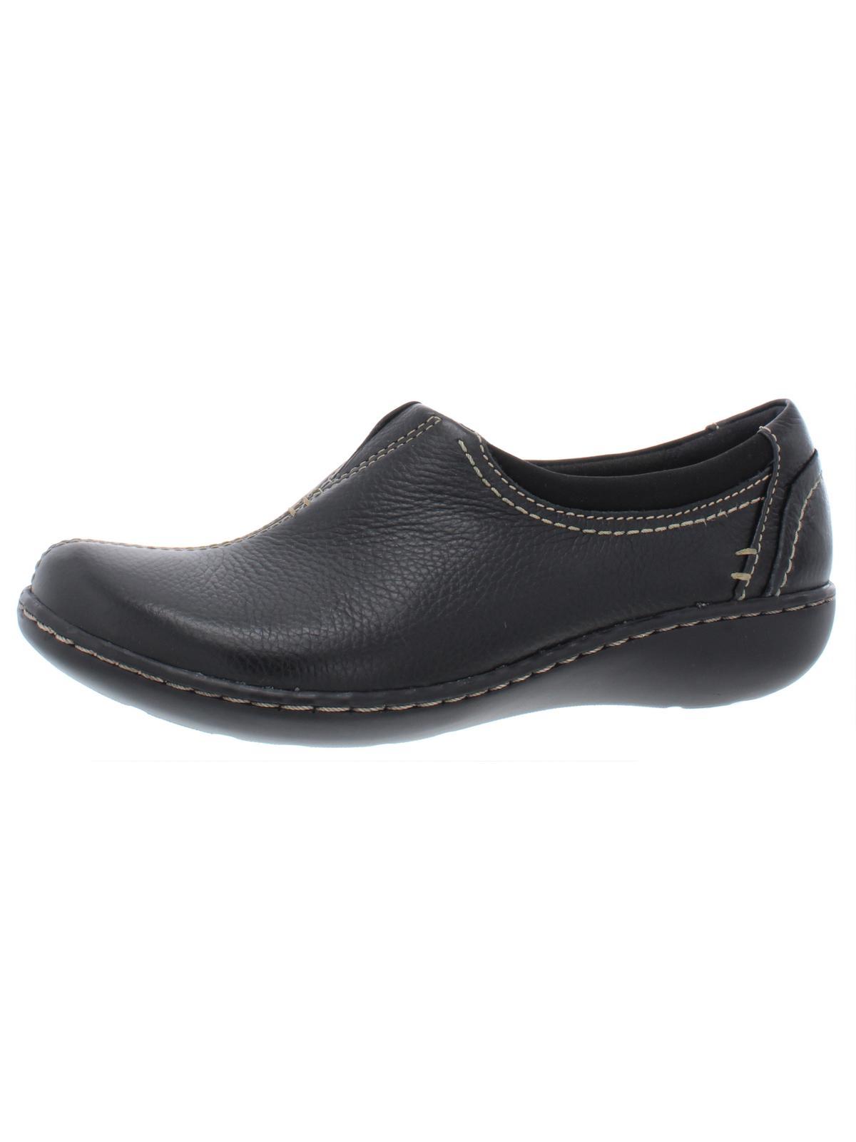 Clarks Ashland Joy Leather Slip On Loafers in Black | Lyst