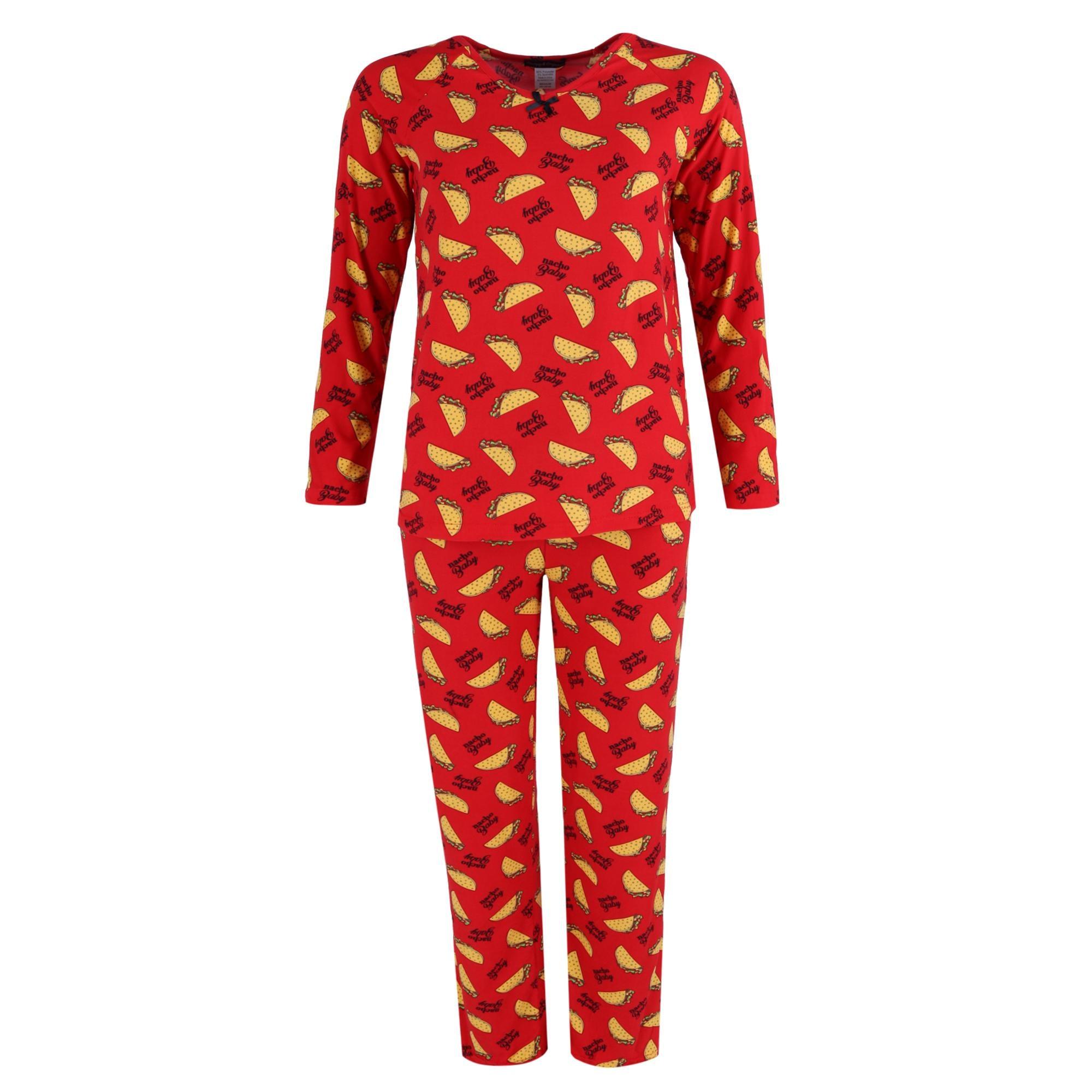 GRUMPY GORGEOUS Taco Print Pajama Set in Red Lyst