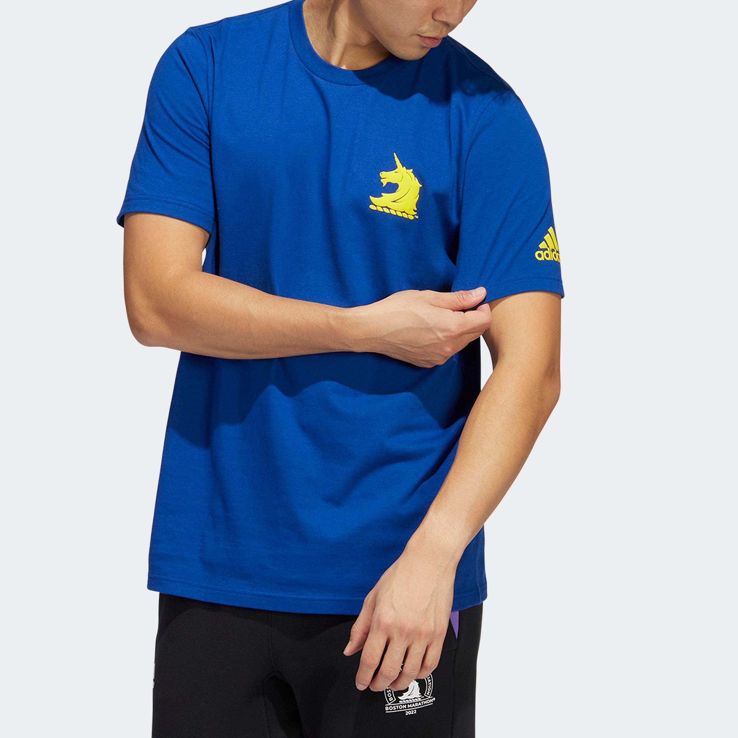 adidas Boston Marathon 2022 Logo Tee in Blue for Men | Lyst
