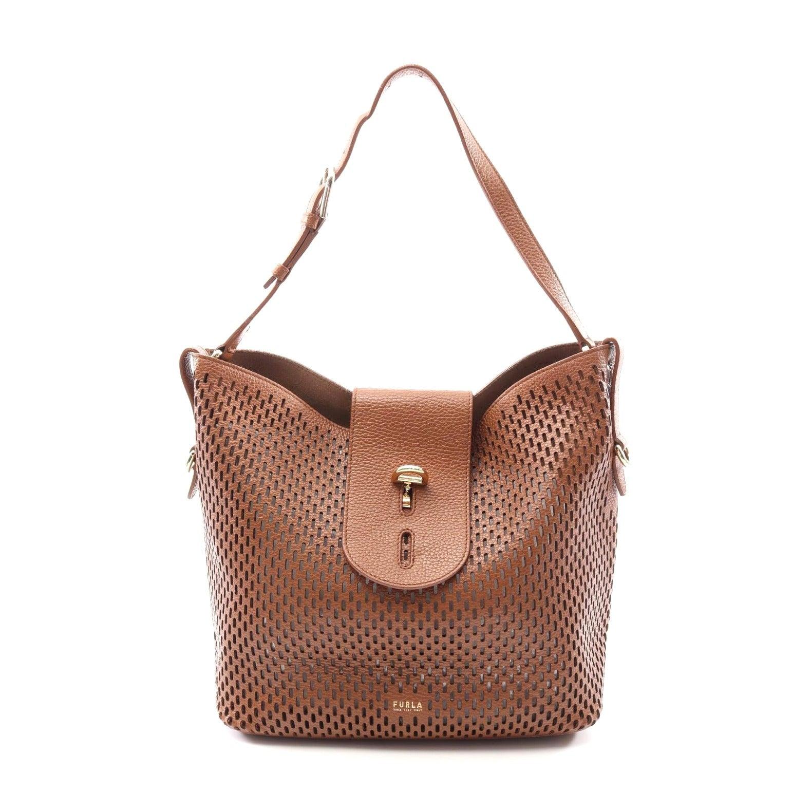 FURLA HOBO SHOULDER BAG トートバッグ ブラウン(COGNAC h) FURLA HOBO SHOULDER BAG トートバッグ ブラウン(COGNAC h