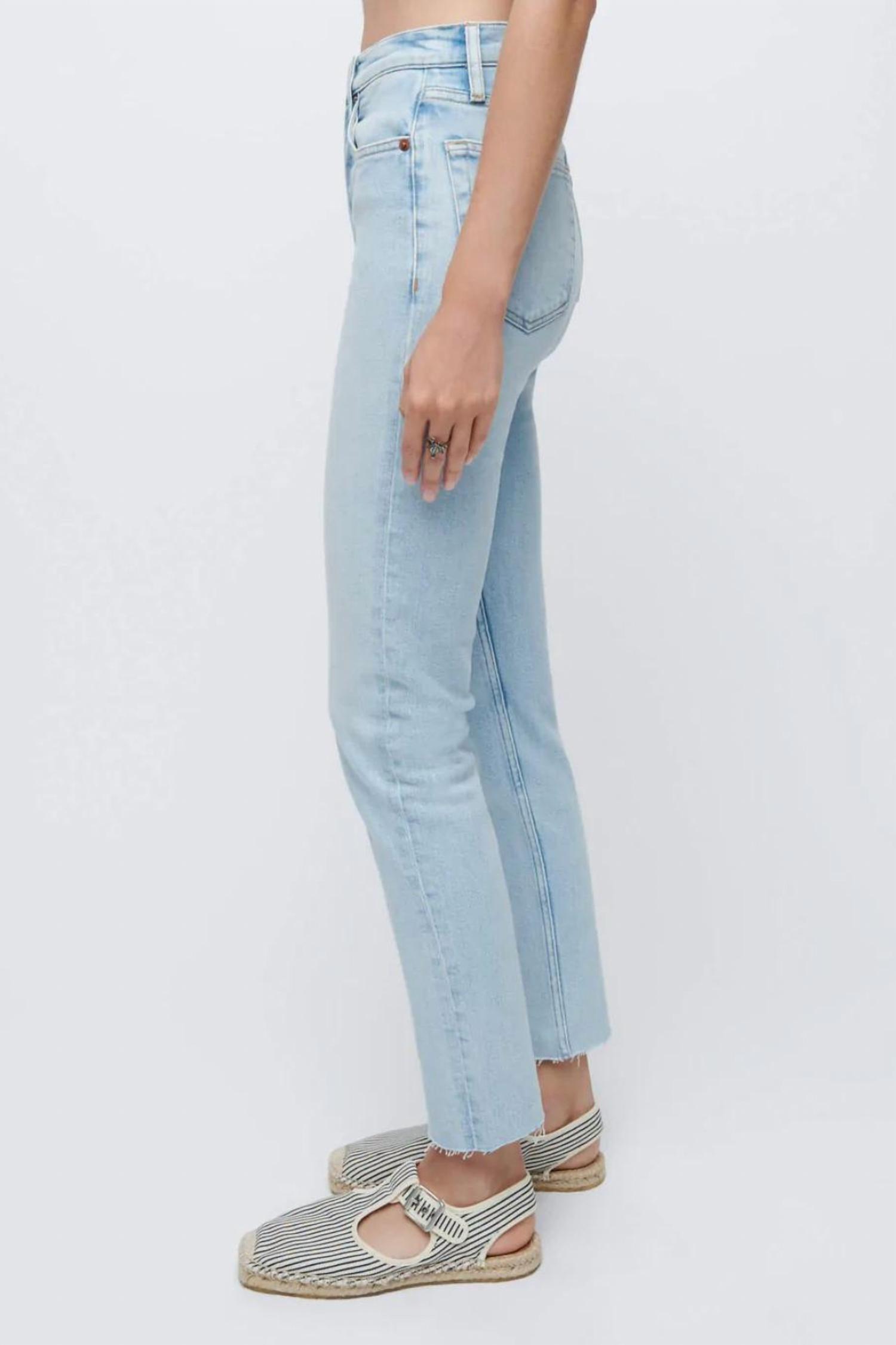 RE/DONE Comfort Stretch 90's High Rise Ankle Crop Jean in Blue | Lyst