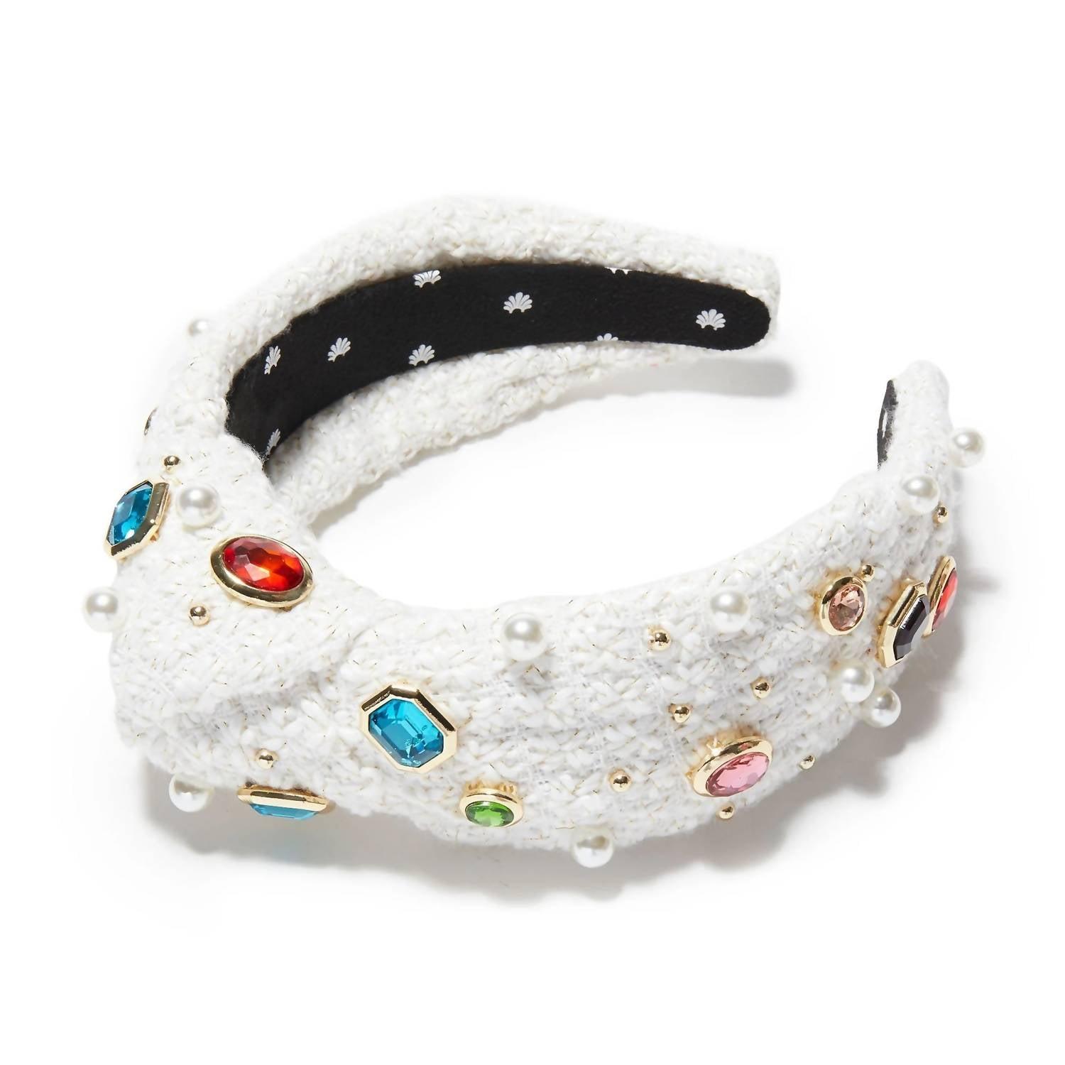 Lele Sadoughi Gem Bezel Boucle Knotted Headband | Lyst display picture 1