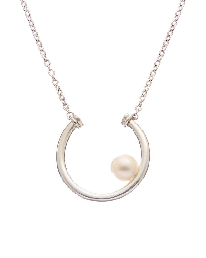 PANDORA Silver Pearl Collier Necklace in Metallic | Lyst