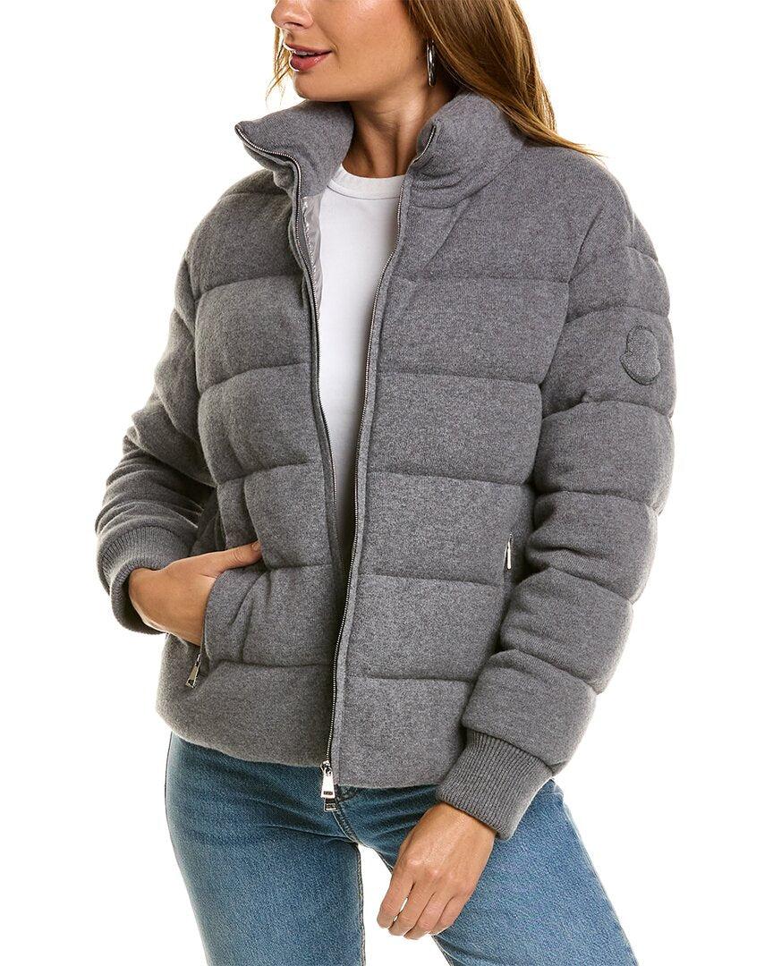 Moncler Cayeux Wool & Cashmere-blend Jacket in Gray | Lyst