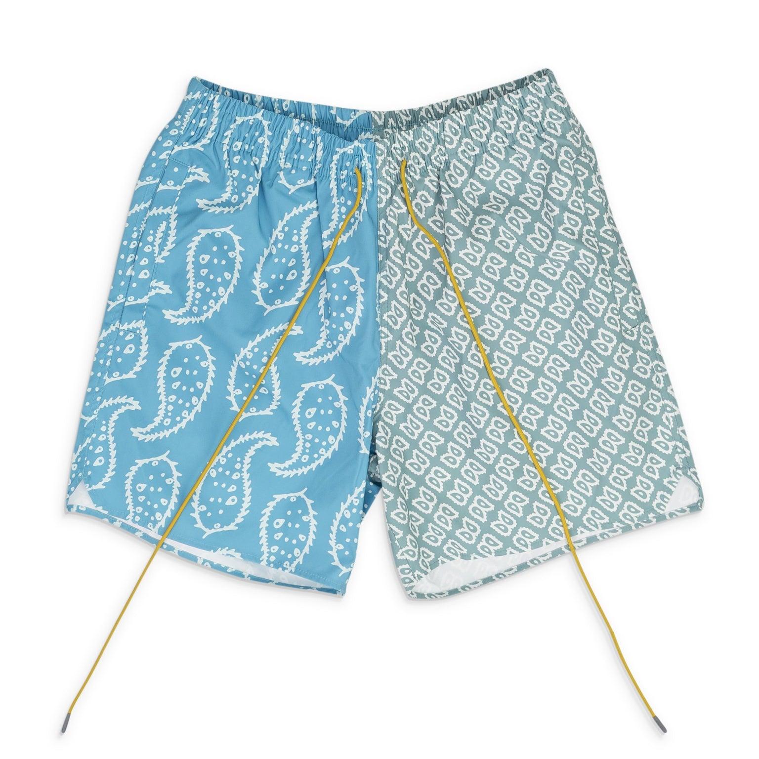RHUDE Bandana Paisley Green Water Shorts