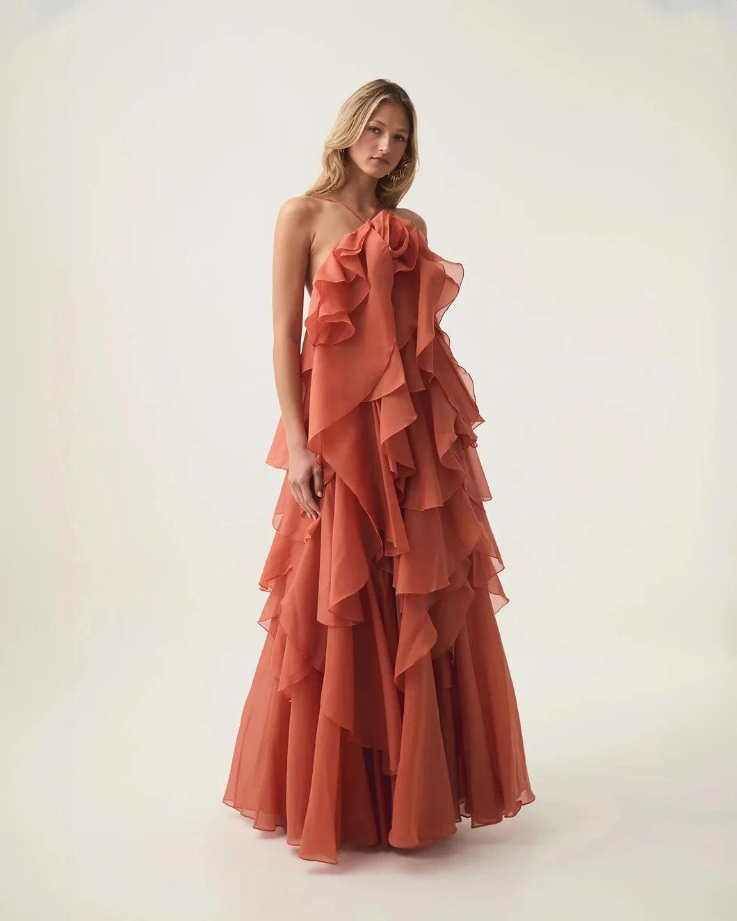 aje orange dress aje orange dress Aje