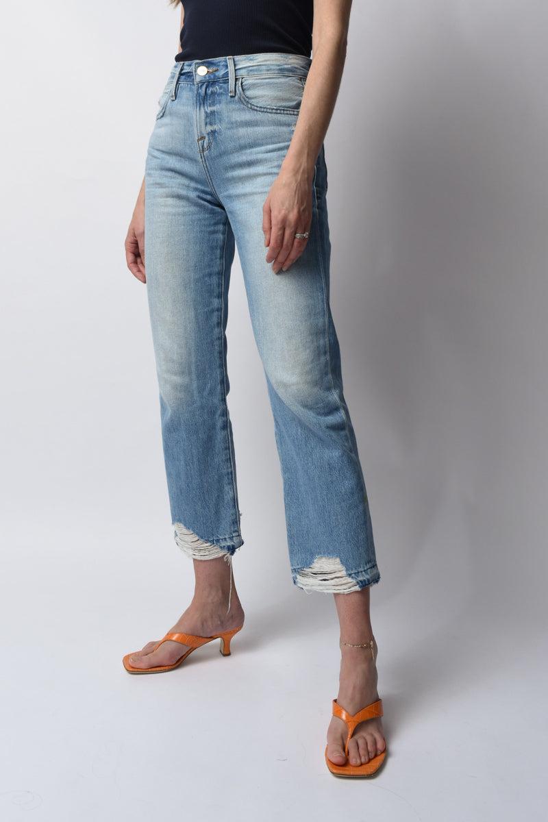 FRAME Denim Le Hollywood Crop Released 