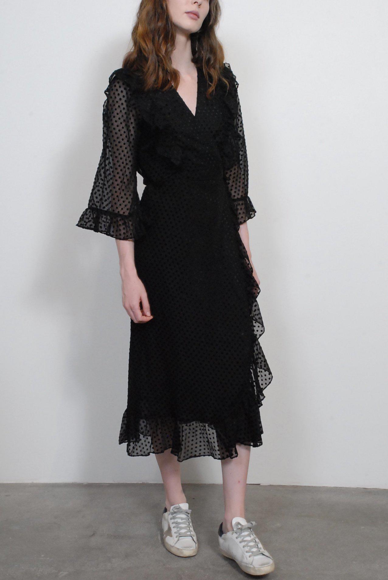 ganni jasmine wrap dress