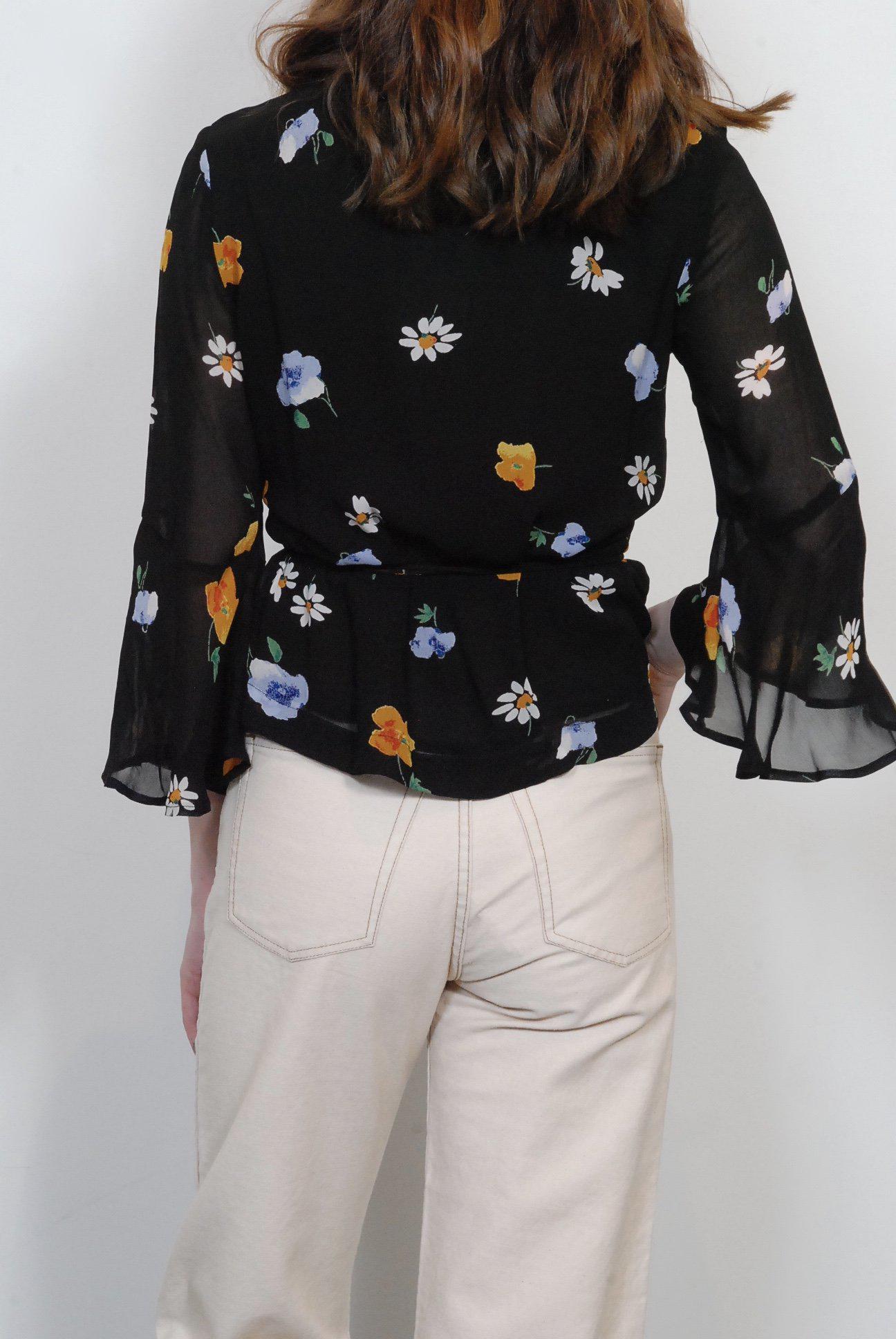dainty georgette wrap top