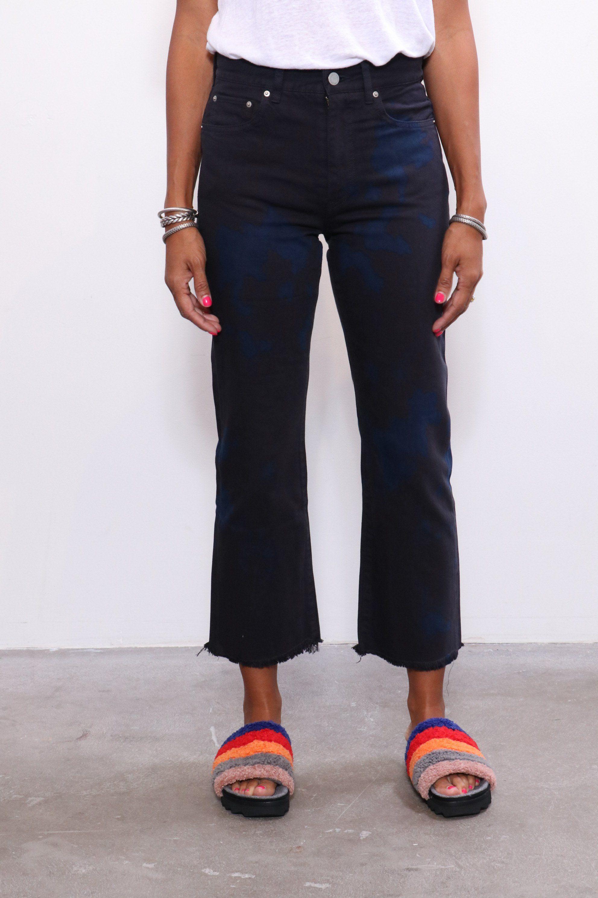 indigo x black denim