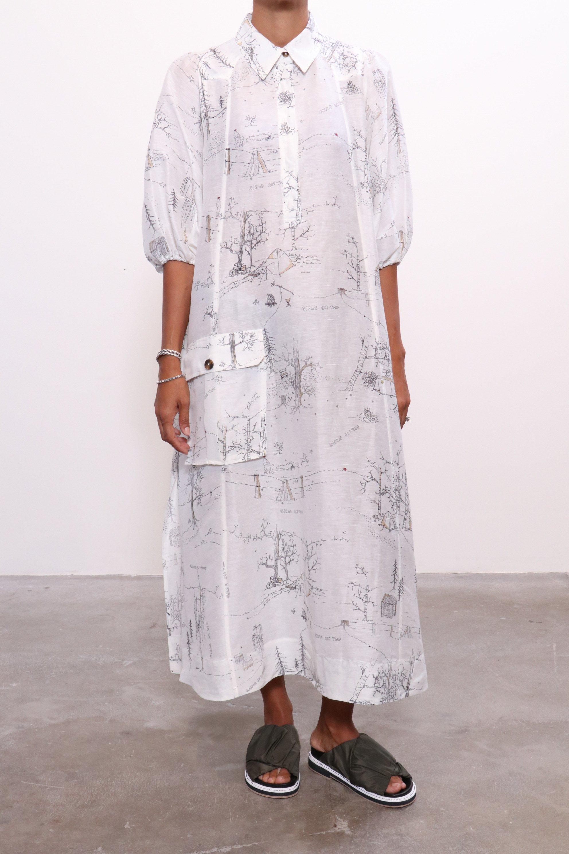 silk linen dress