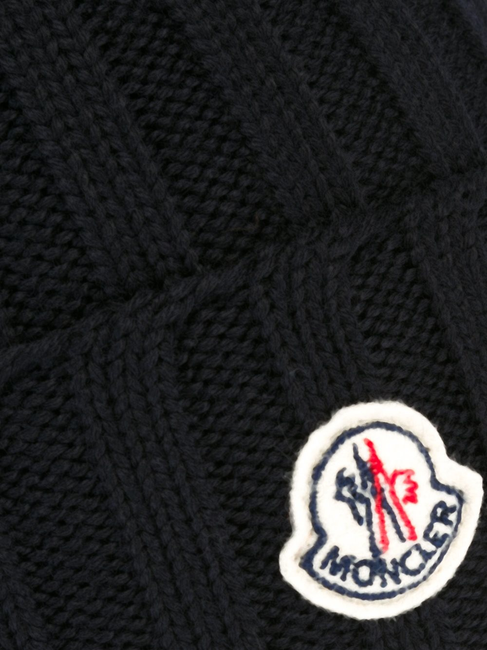 Moncler 'barretto' Knit Hat With Pom Pom in Black | Lyst