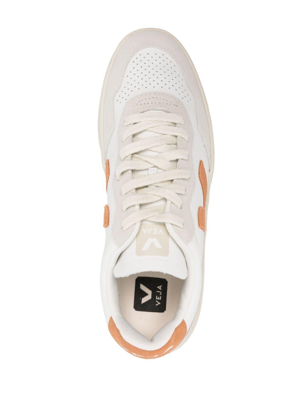 Veja V-90 Leather Sneakers in White | Lyst
