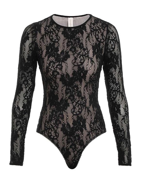 Zimmermann Luminosity Lace Bodysuit in Black | Lyst