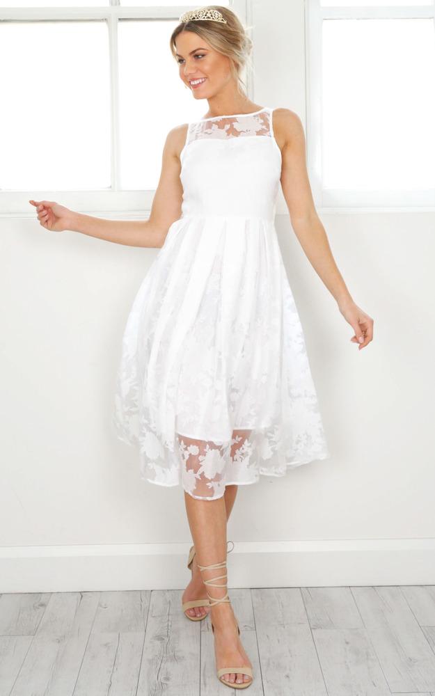 white tea party dresses
