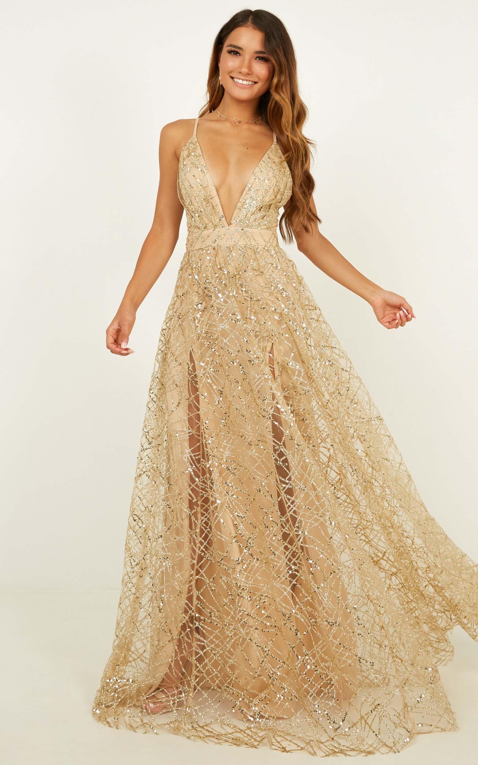 showpo sparkly dress