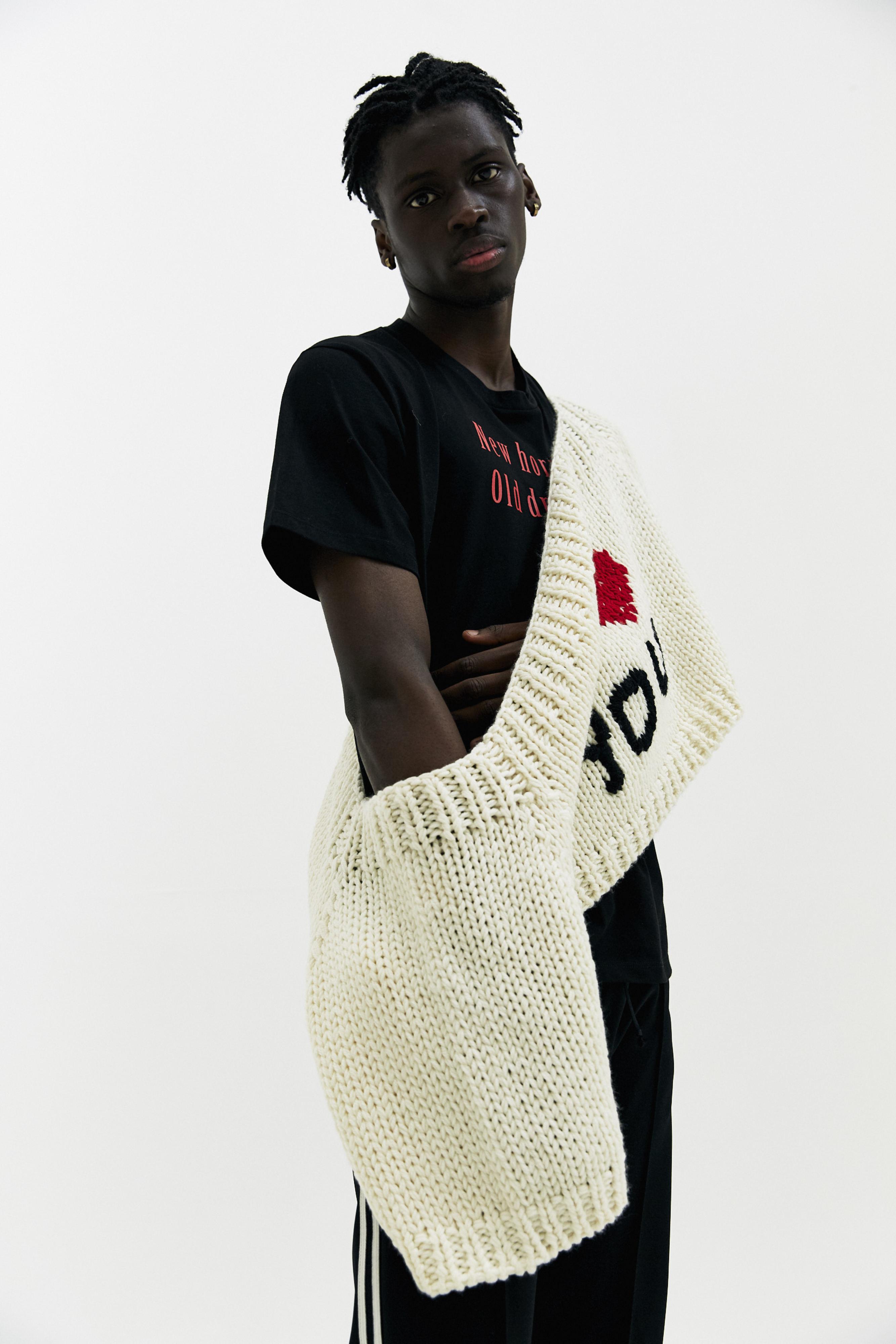 raf simons i love you sweater
