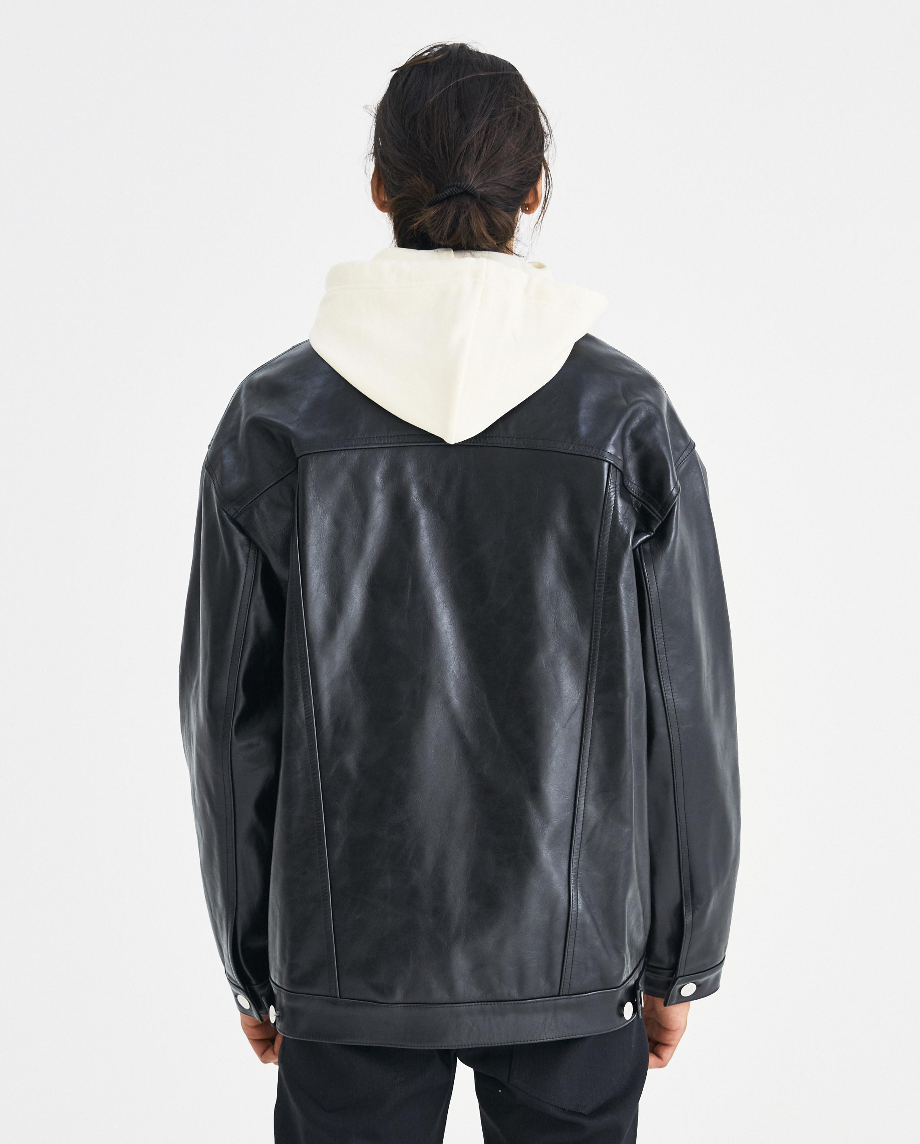 martine rose oversized leather jacket