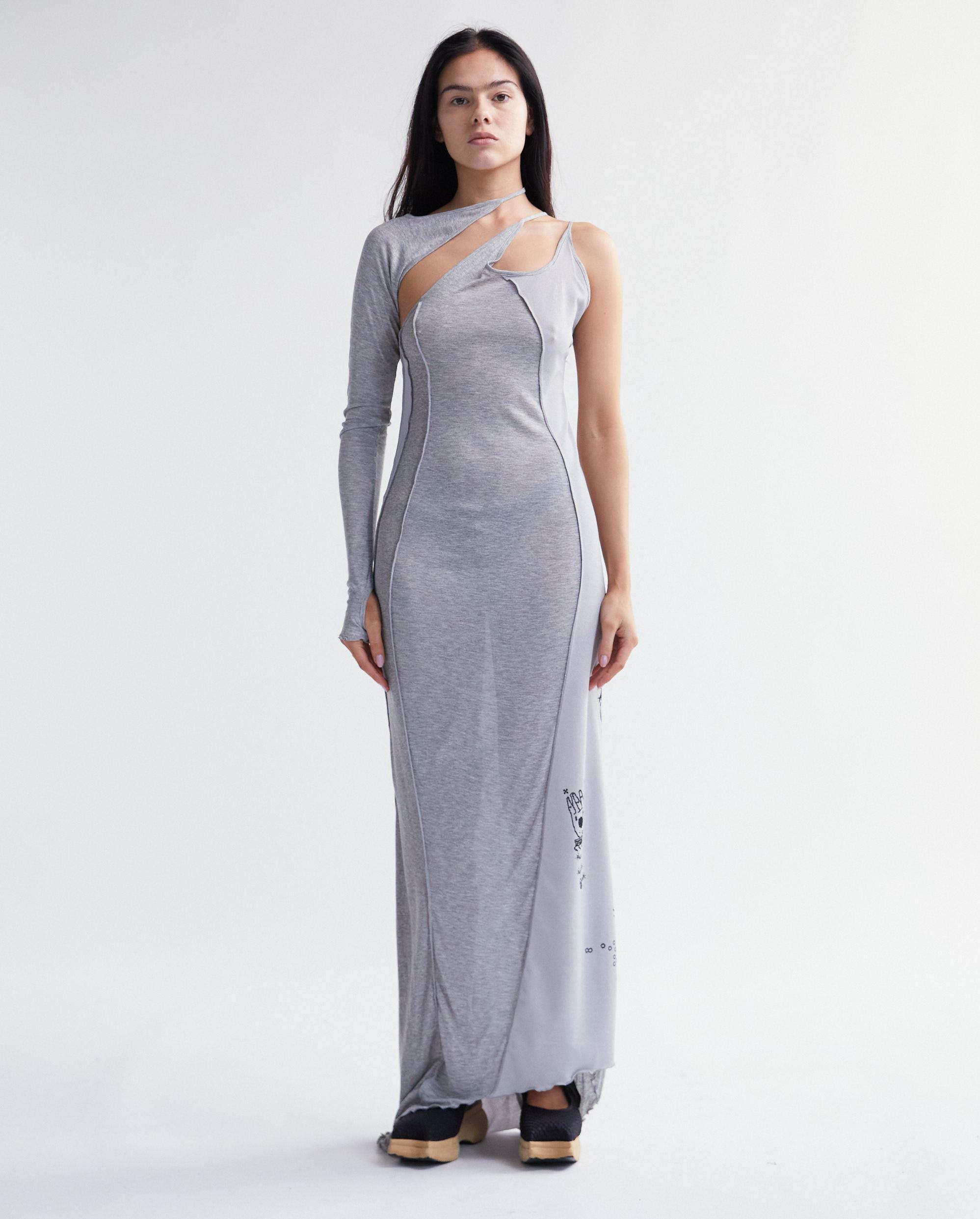grey long frock
