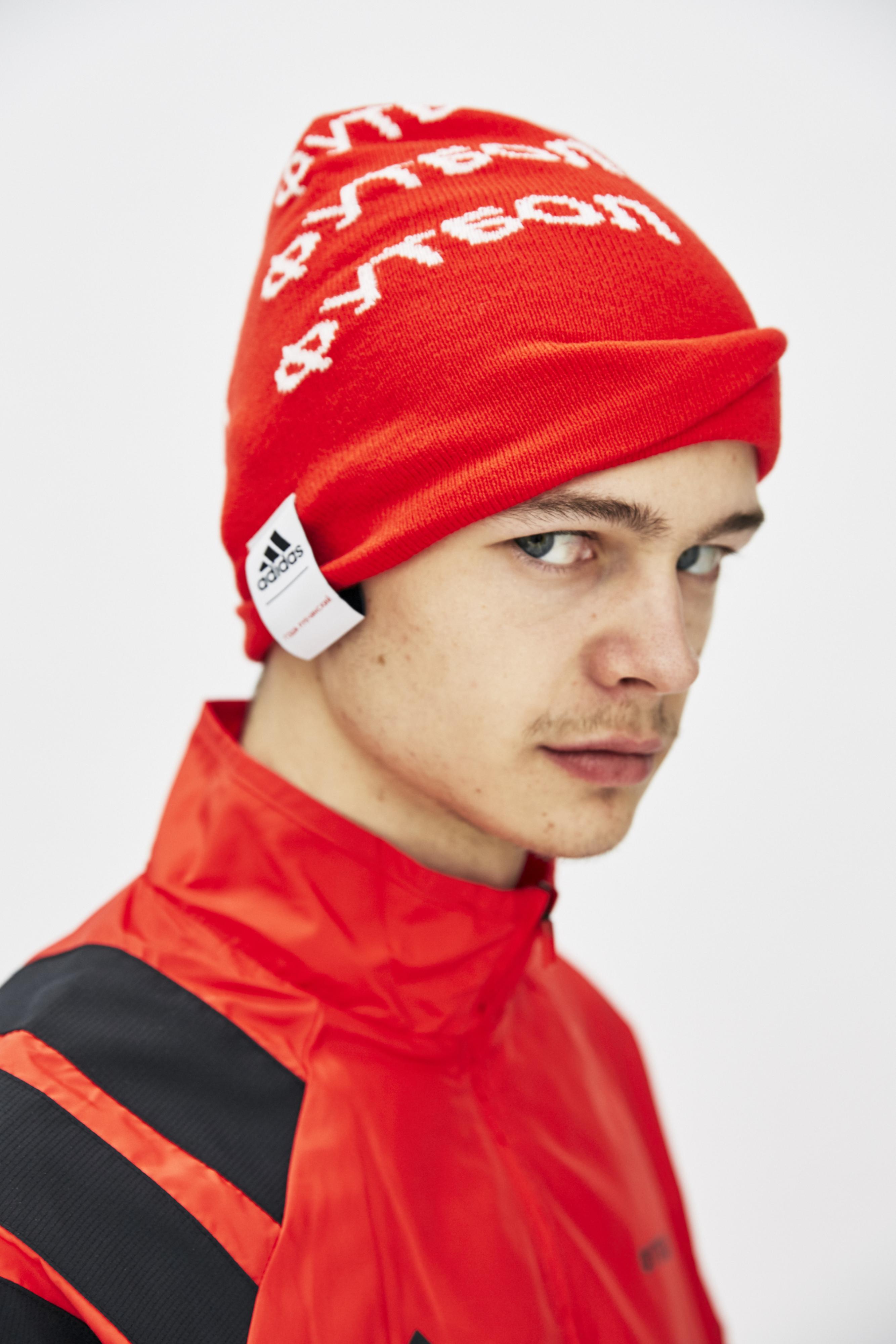 red adidas beanie