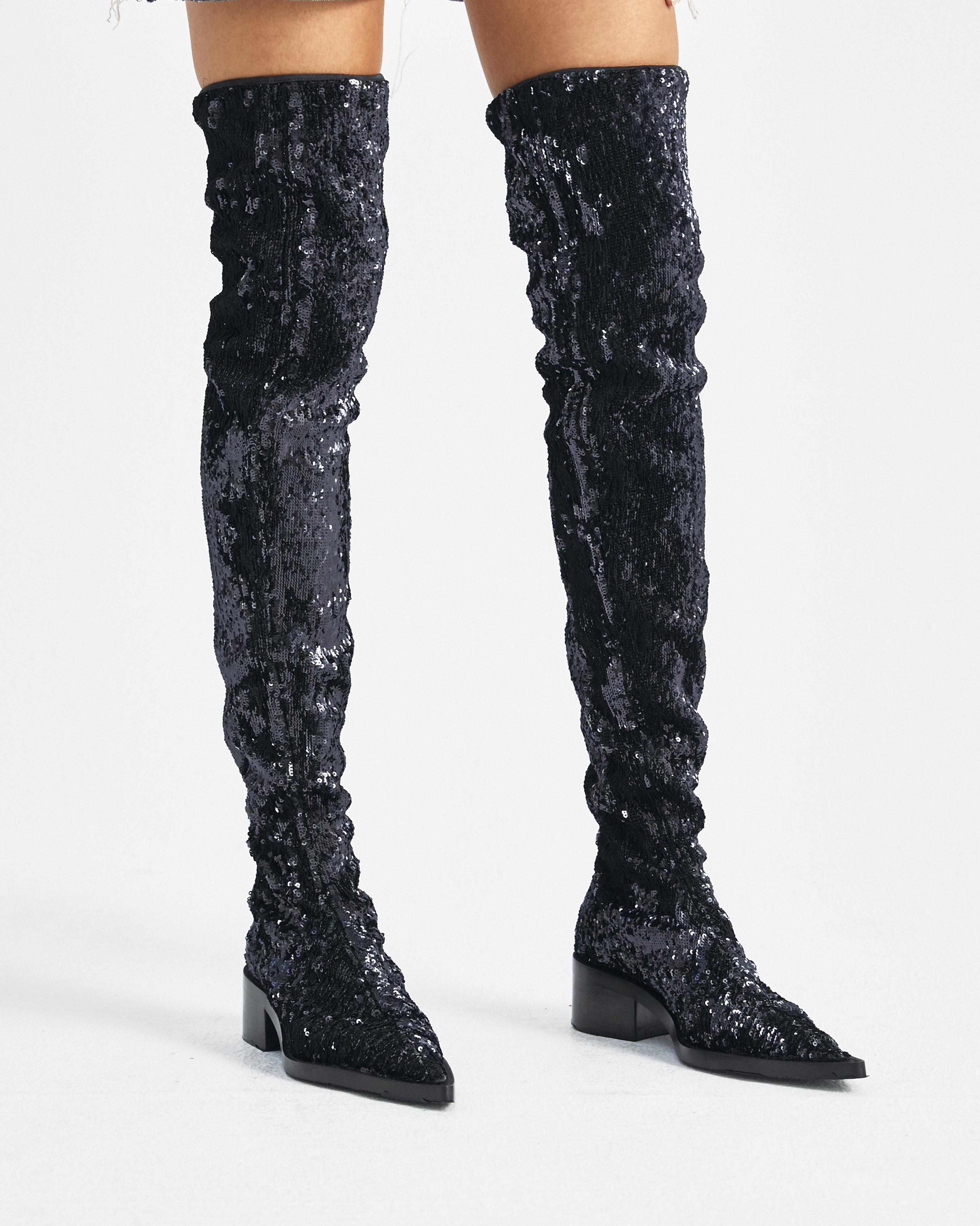 cheap sequin boots
