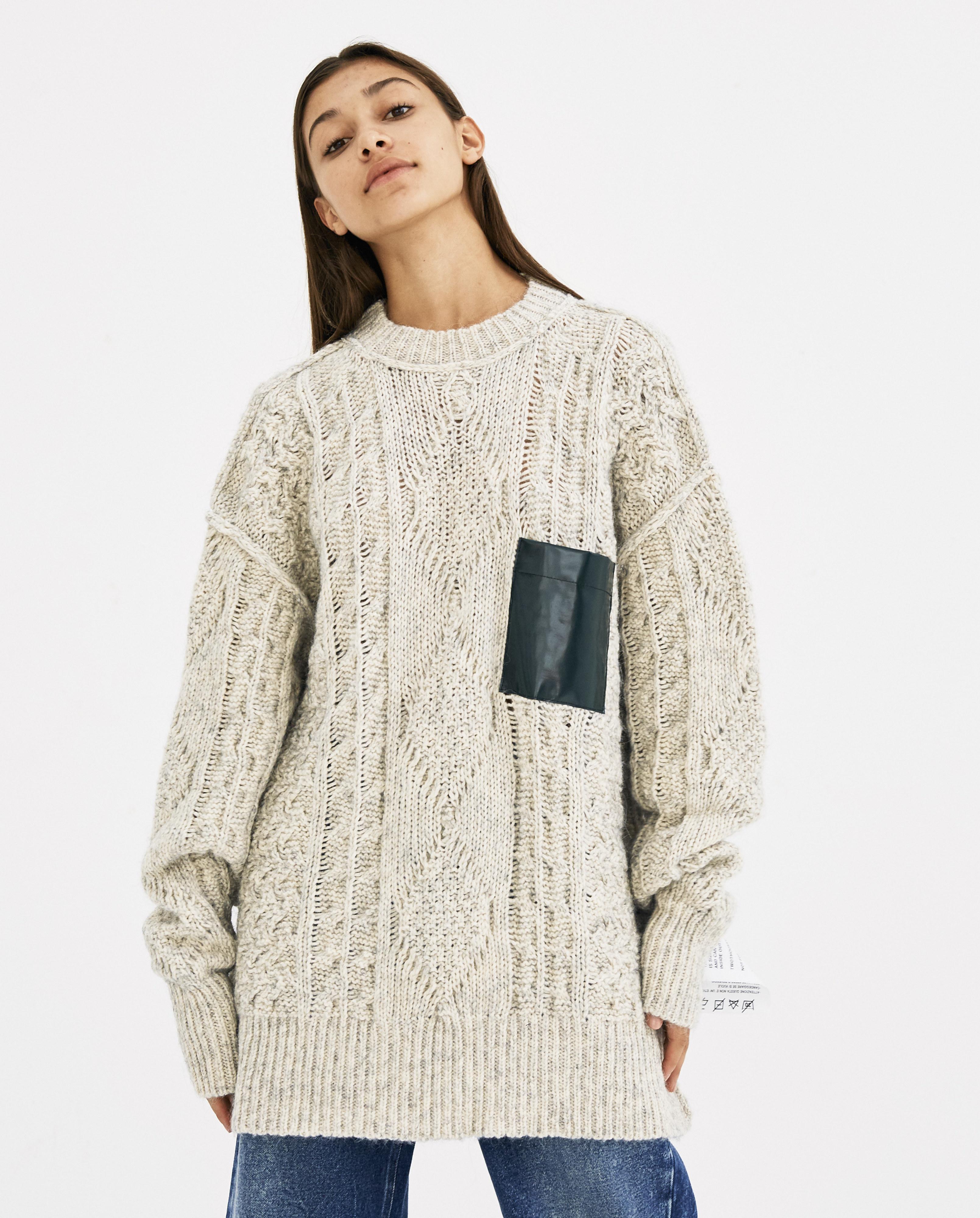MM6 by Maison Martin Margiela Cotton Oversized Knitted Sweater - Lyst