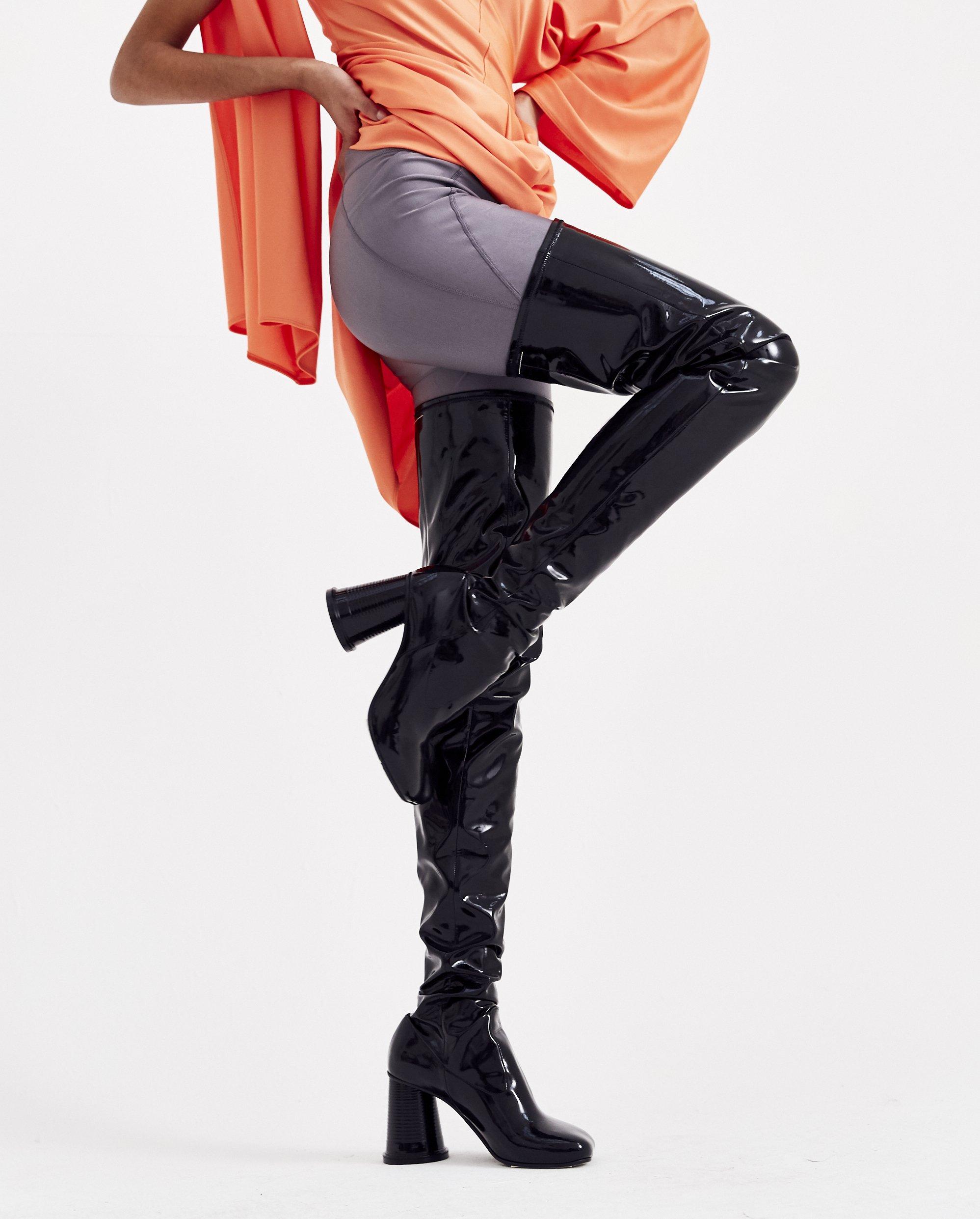 maison margiela thigh high boots