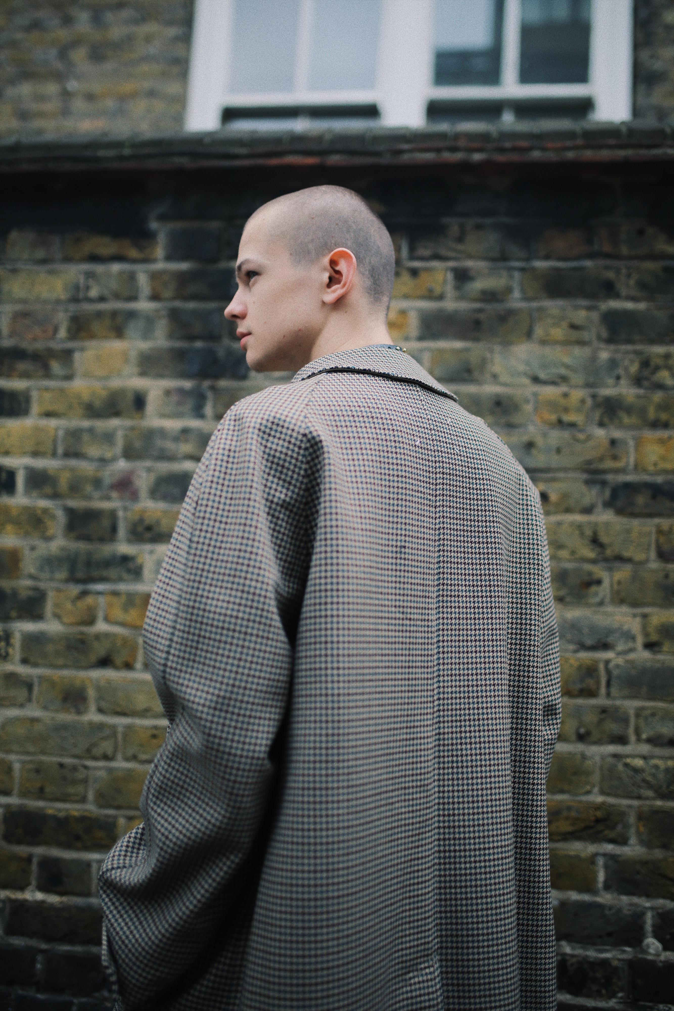 margiela houndstooth coat