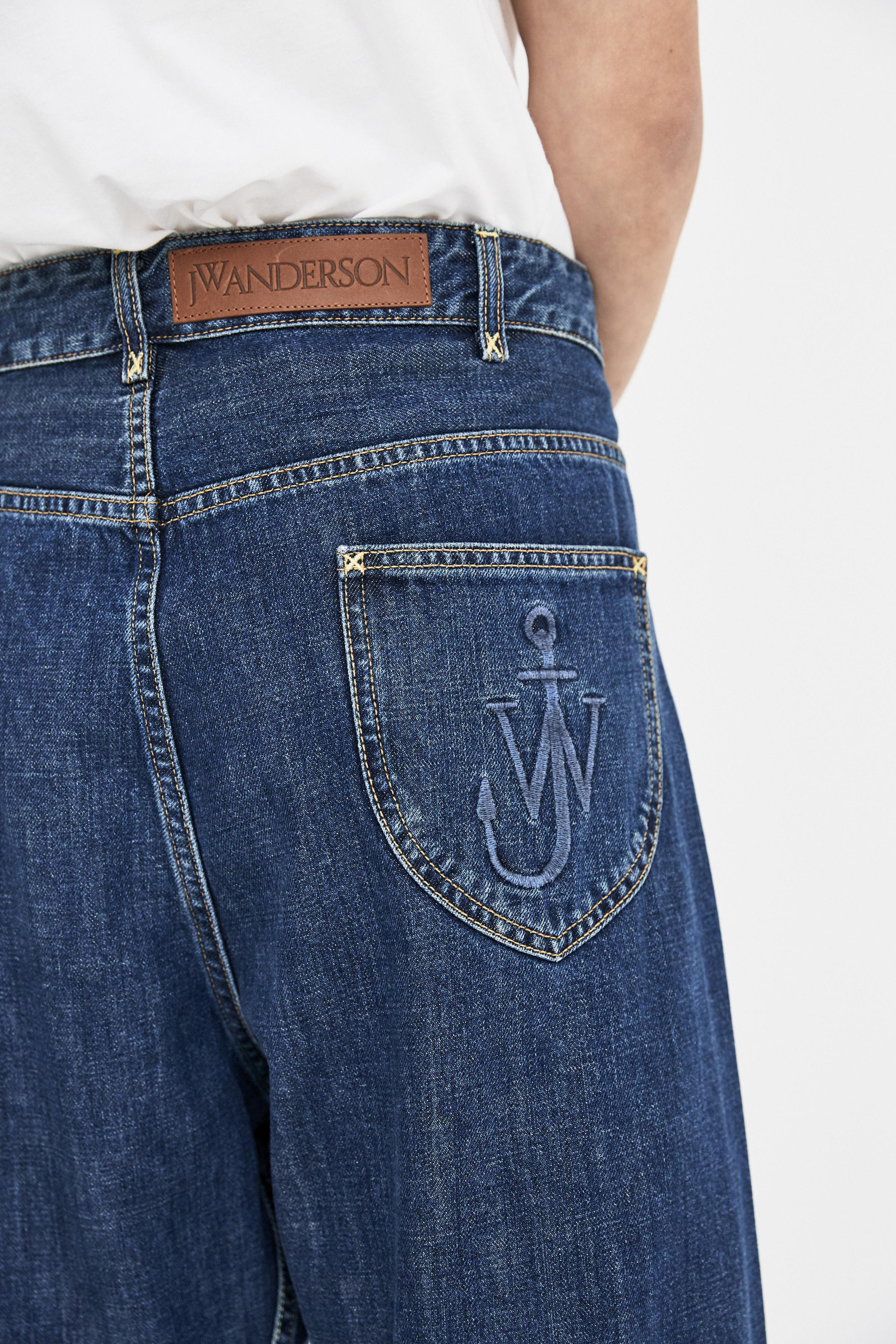 JW Anderson Denim Fold Front Jeans in Blue for Men - Lyst
