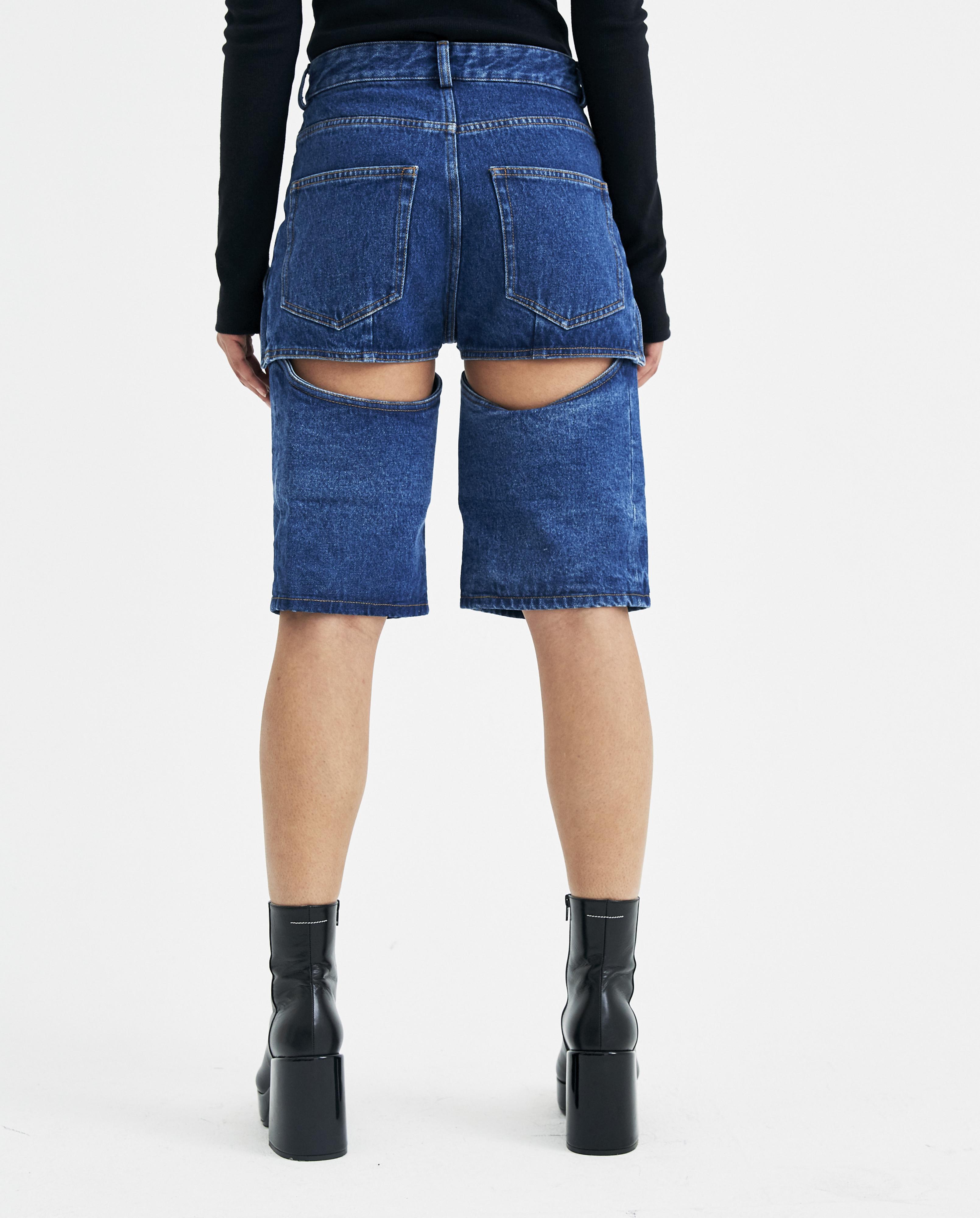 y project denim shorts