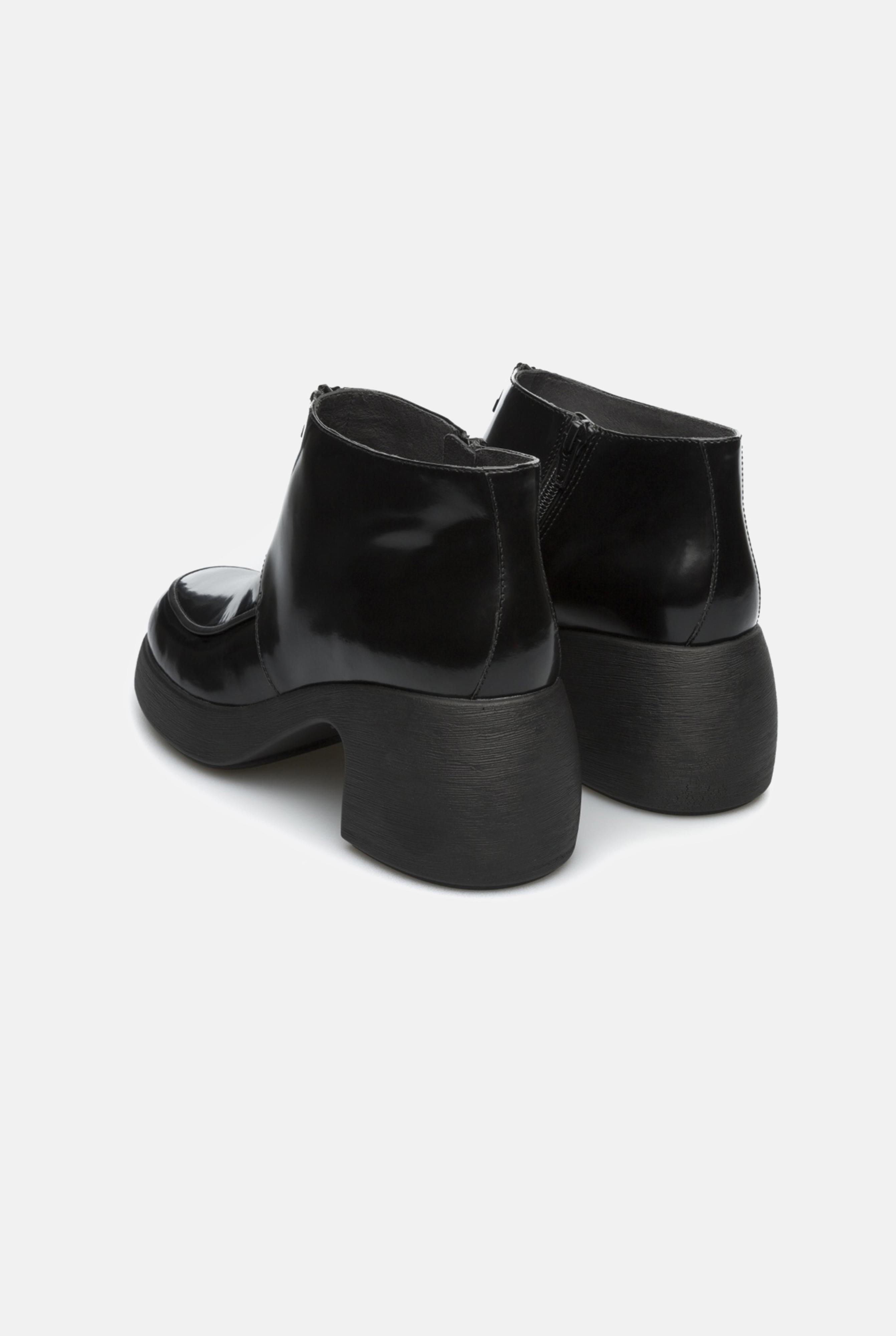 Camper Leather Black Thelma Boots - Lyst