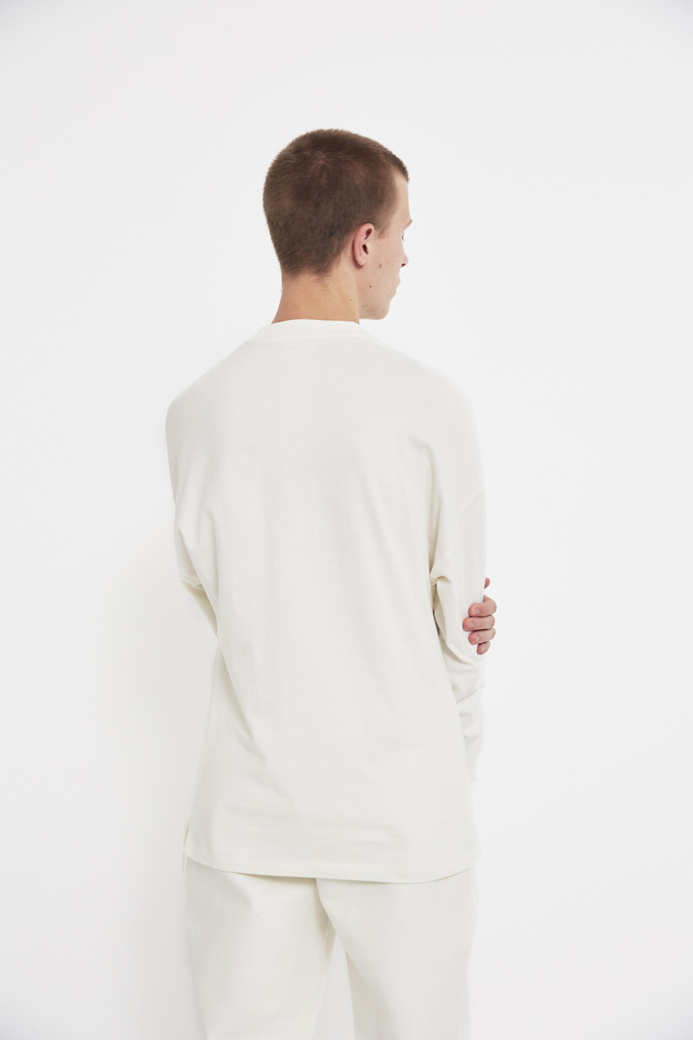 Download Reebok Cotton Chalk Long Sleeve Mock Spa T-shirt in White ...