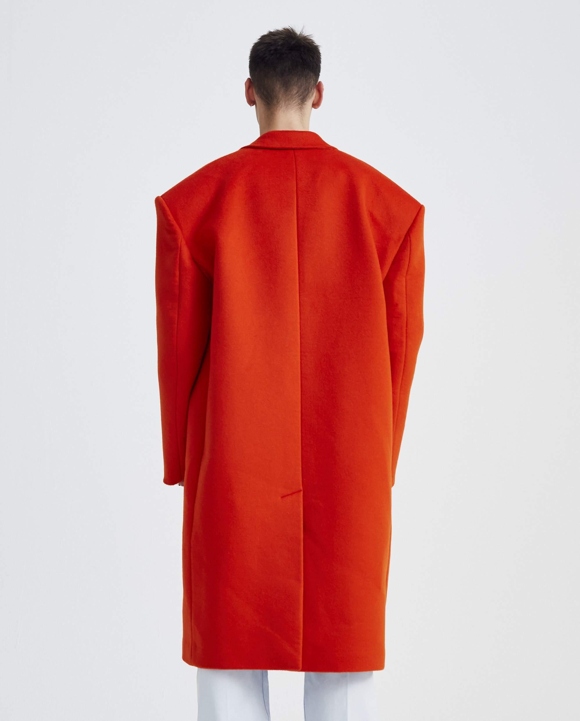 Raf Simons Embellished Oversized Coat in Orange for Men | Lyst