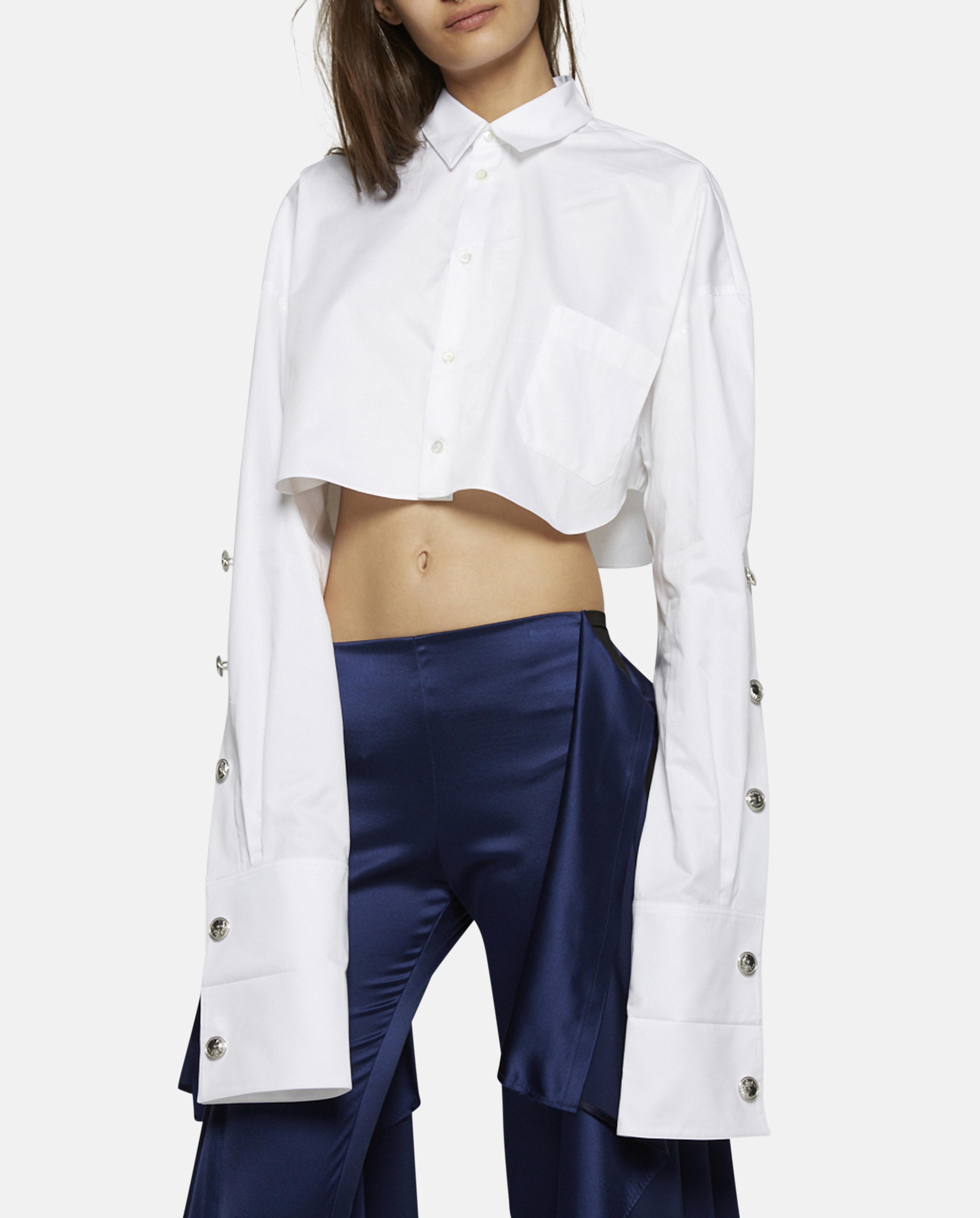 dress shirt crop top