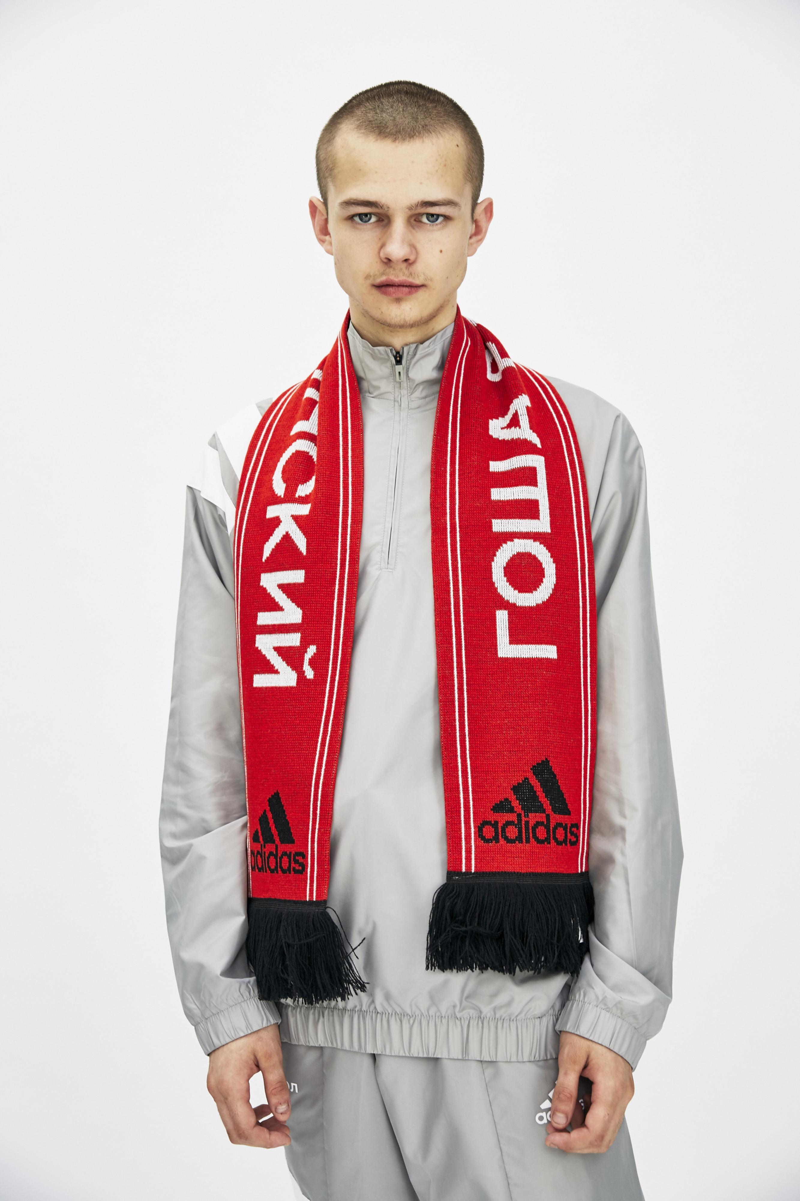 Red Adidas Football Scarf for Men - Lyst