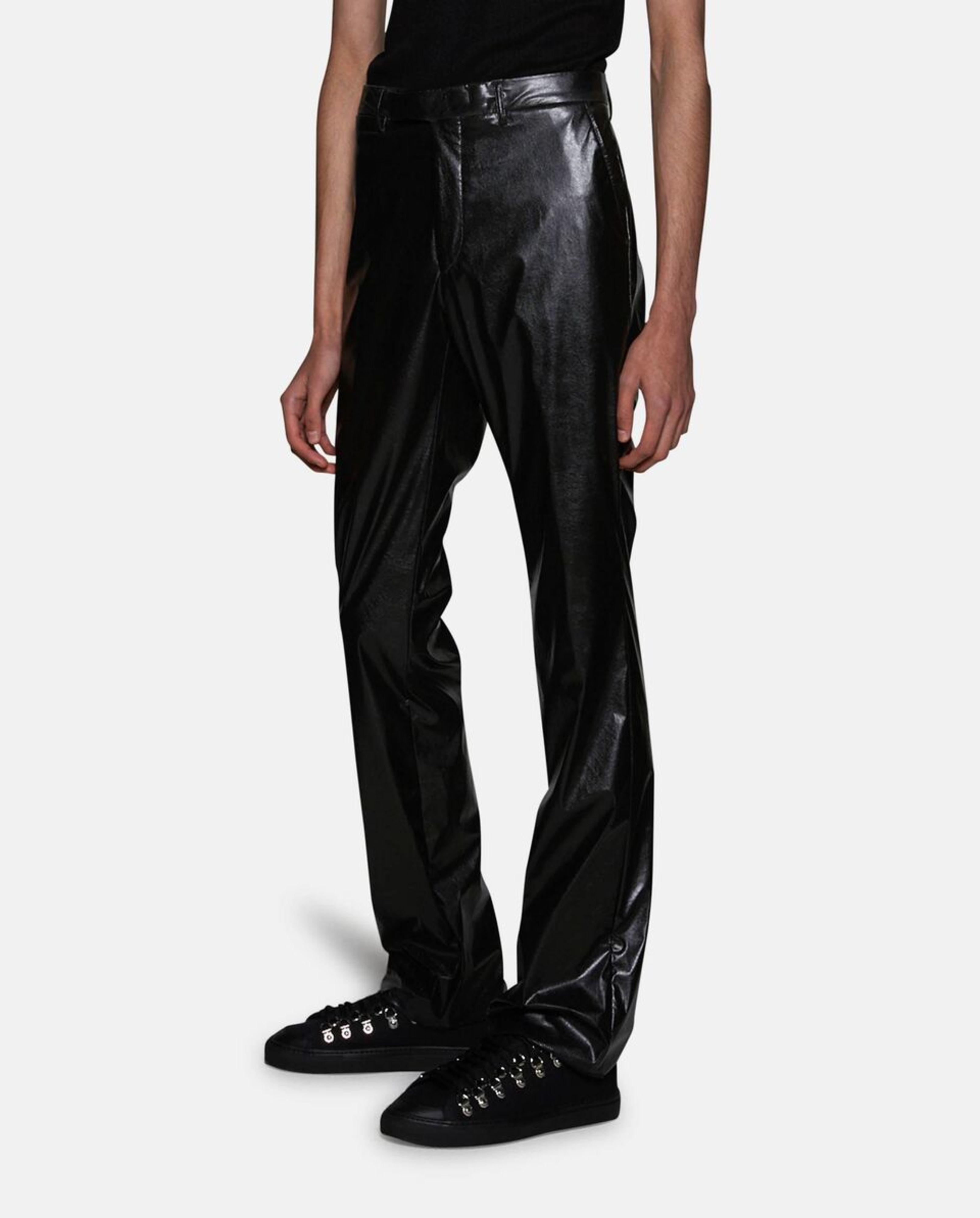 Raf Simons Slightly Flary Fake Leather Pants in Black - Lyst