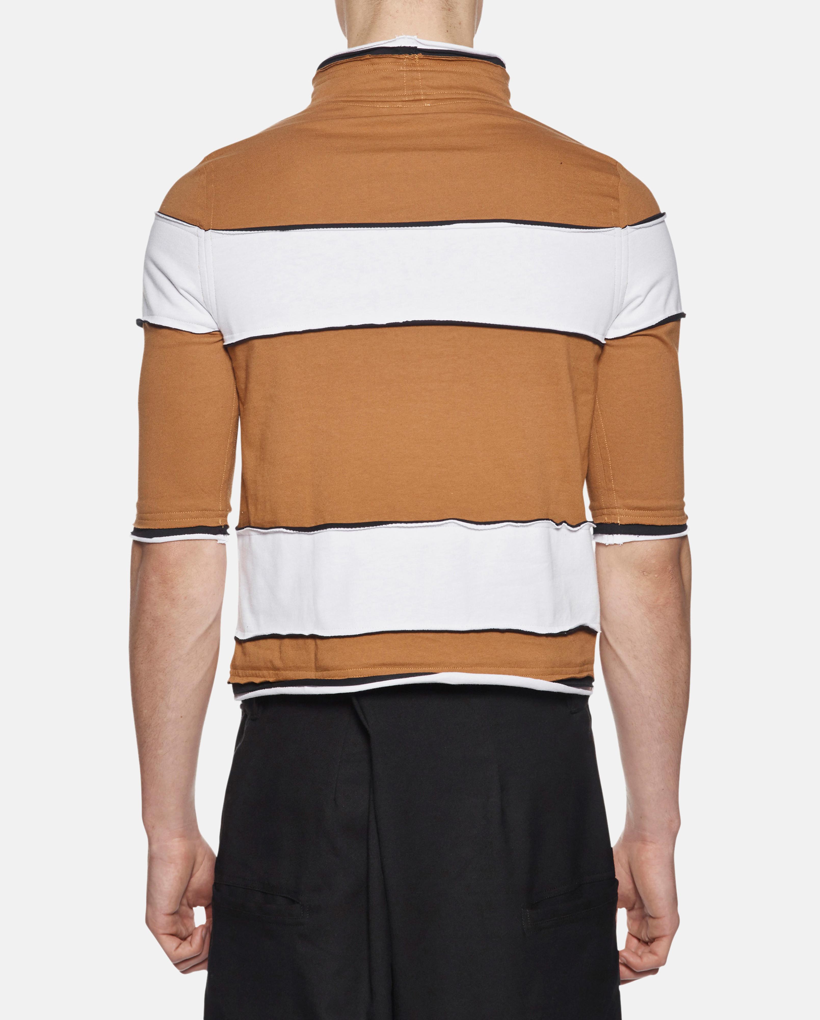Download Telfar Cotton Striped Mock Neck T-shirt in Black for Men ...