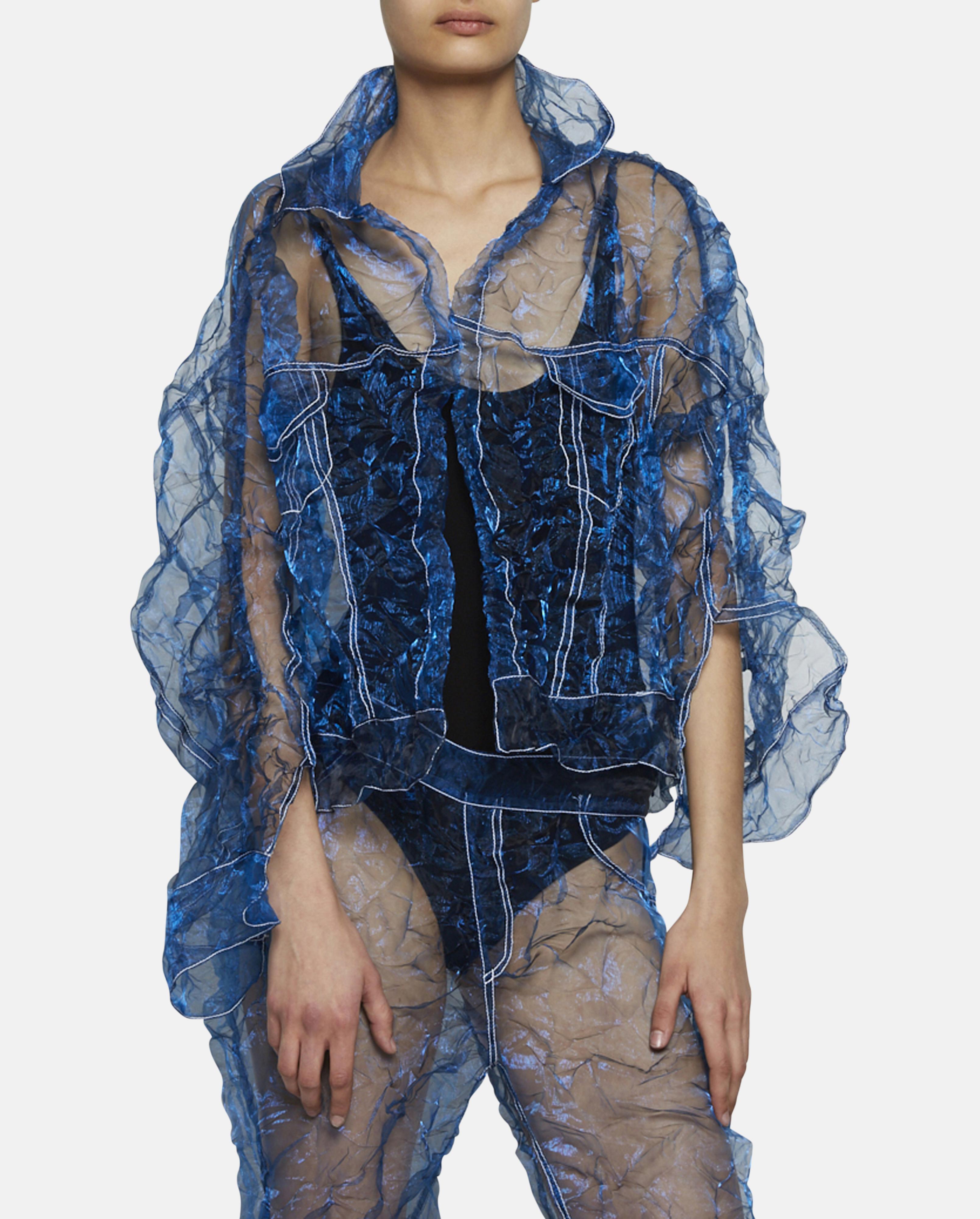 transparent denim jacket