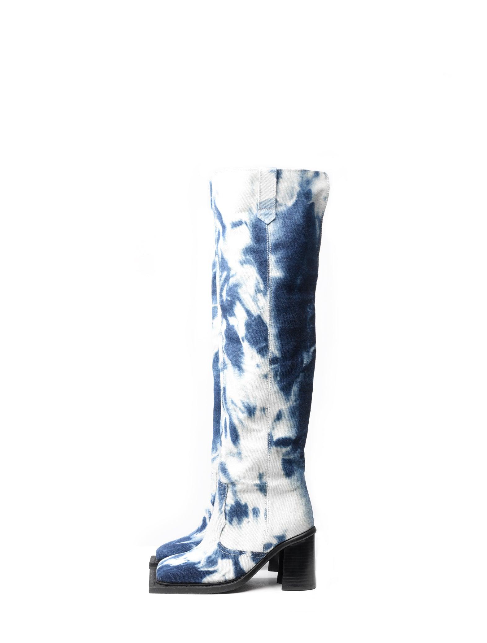 Ninamounah Howling Tie Dye Boots in Blue | Lyst