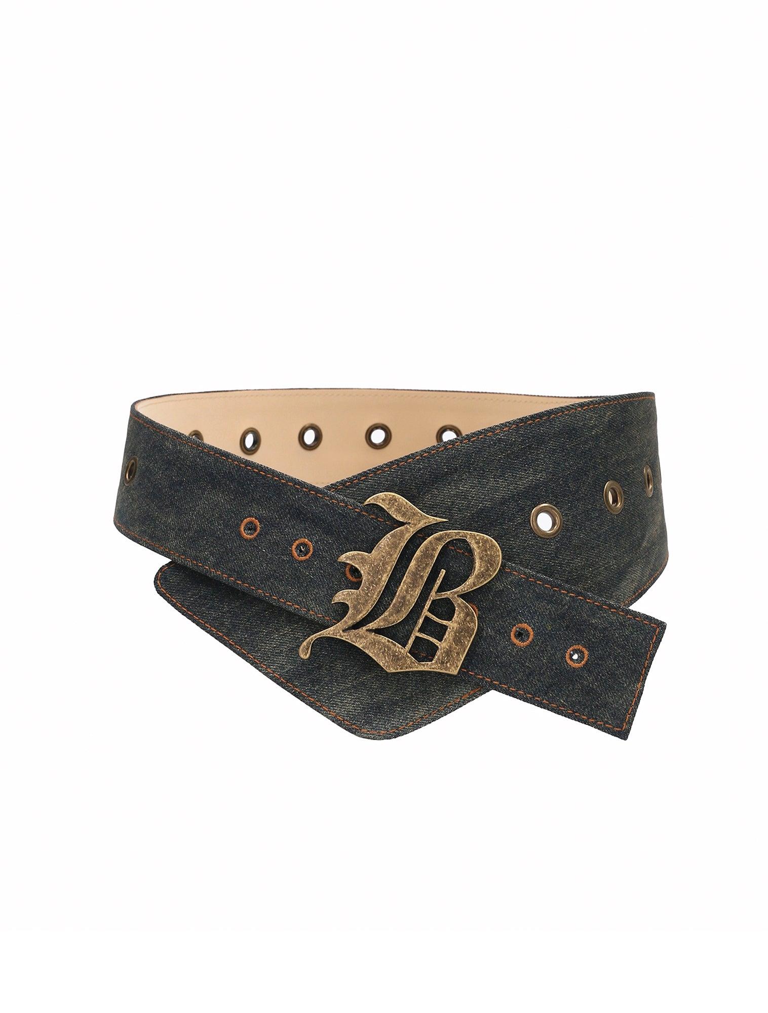 Louis Vuitton Denim-Logo Belt