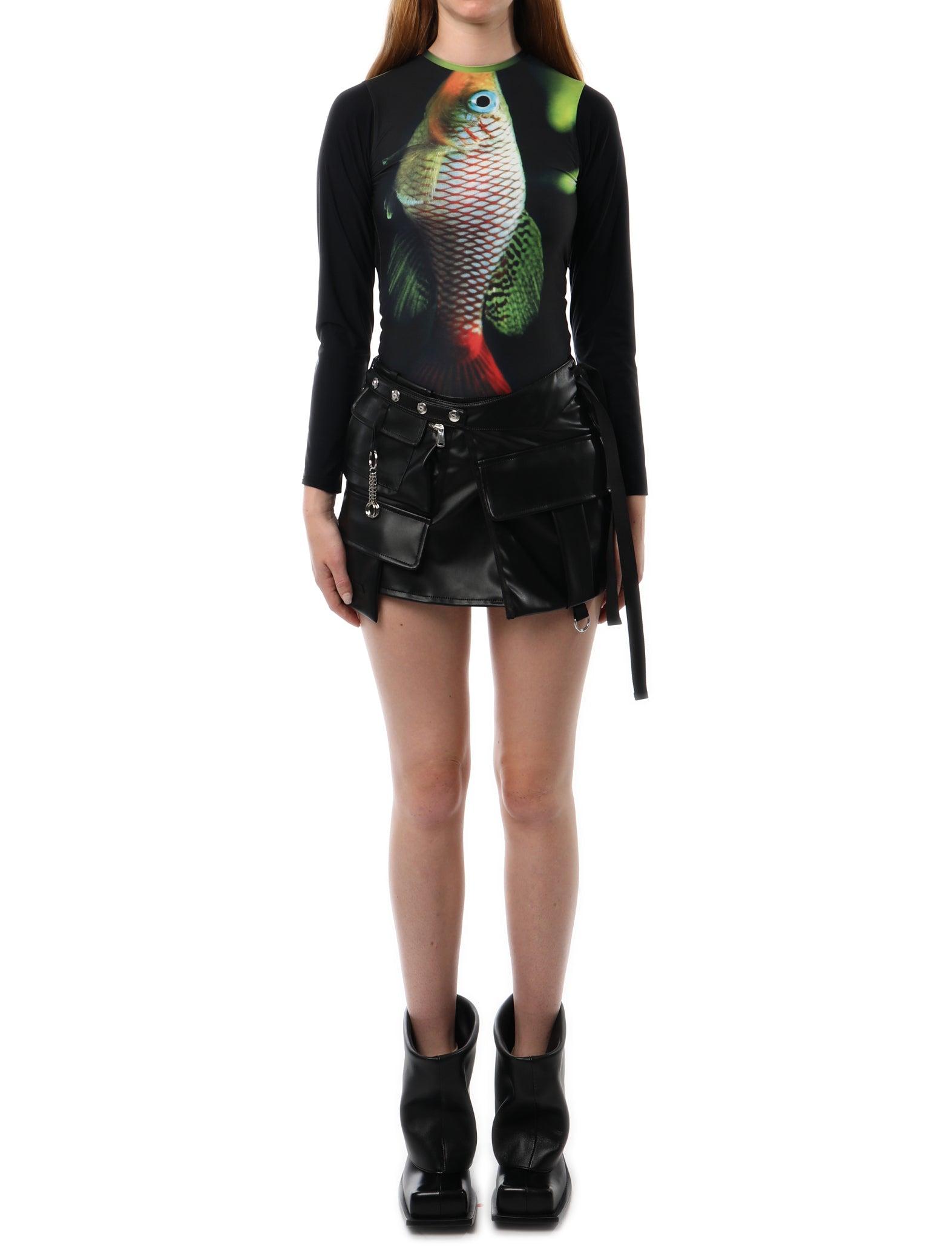 BOTTER Fish Print Bodysuit in Black | Lyst