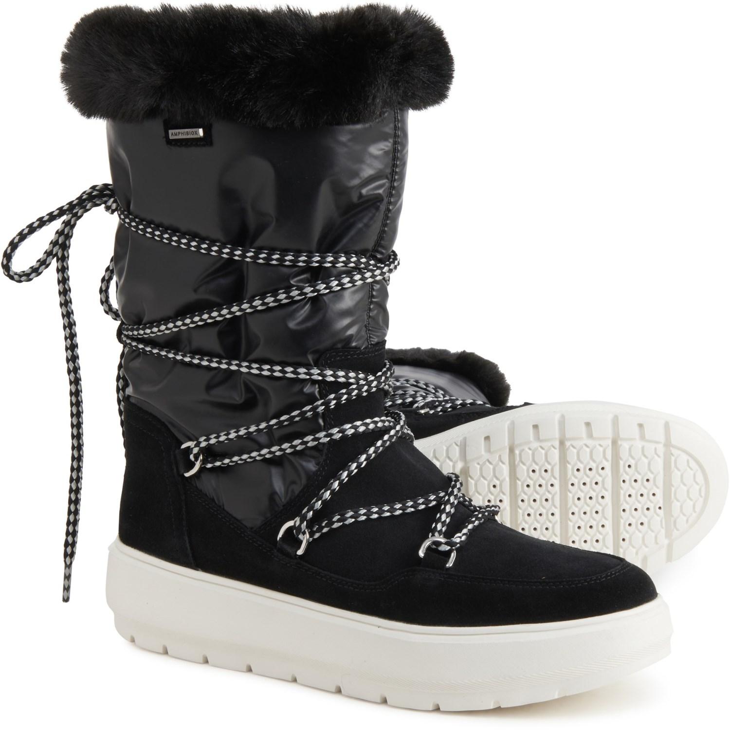 Geox Kaula B Abx C Snow Boots in Black | Lyst