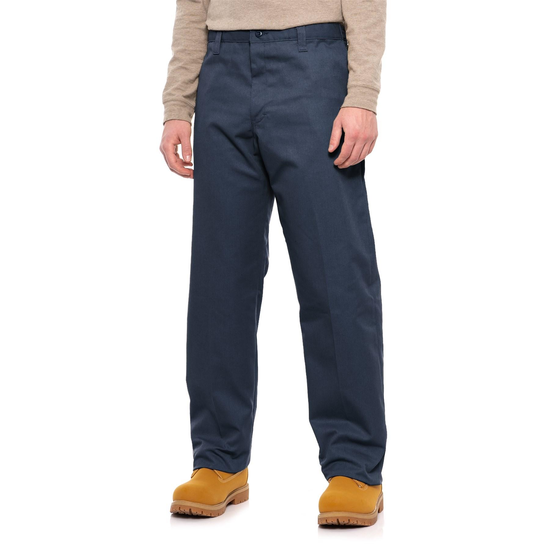 Dickies Cotton Industrial Comfort Waist Pants For Men In Navy