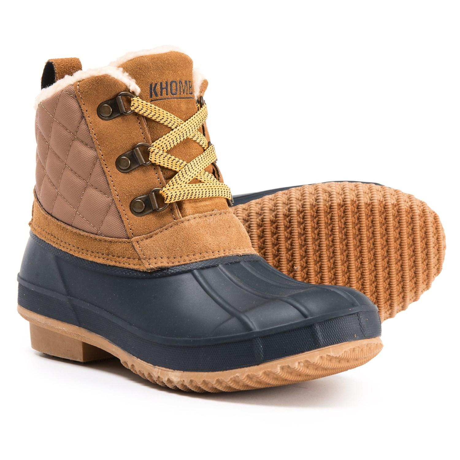 Khombu Dixie Ankle Duck Boots in Navy 