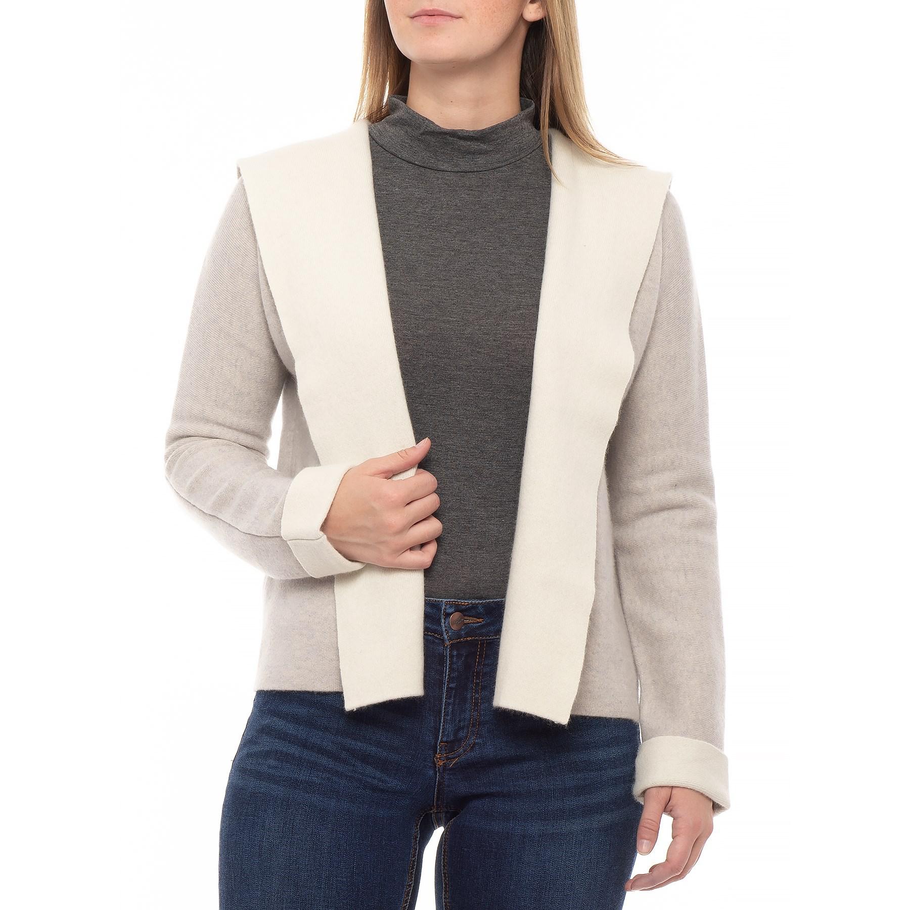 tahari hooded cardigan